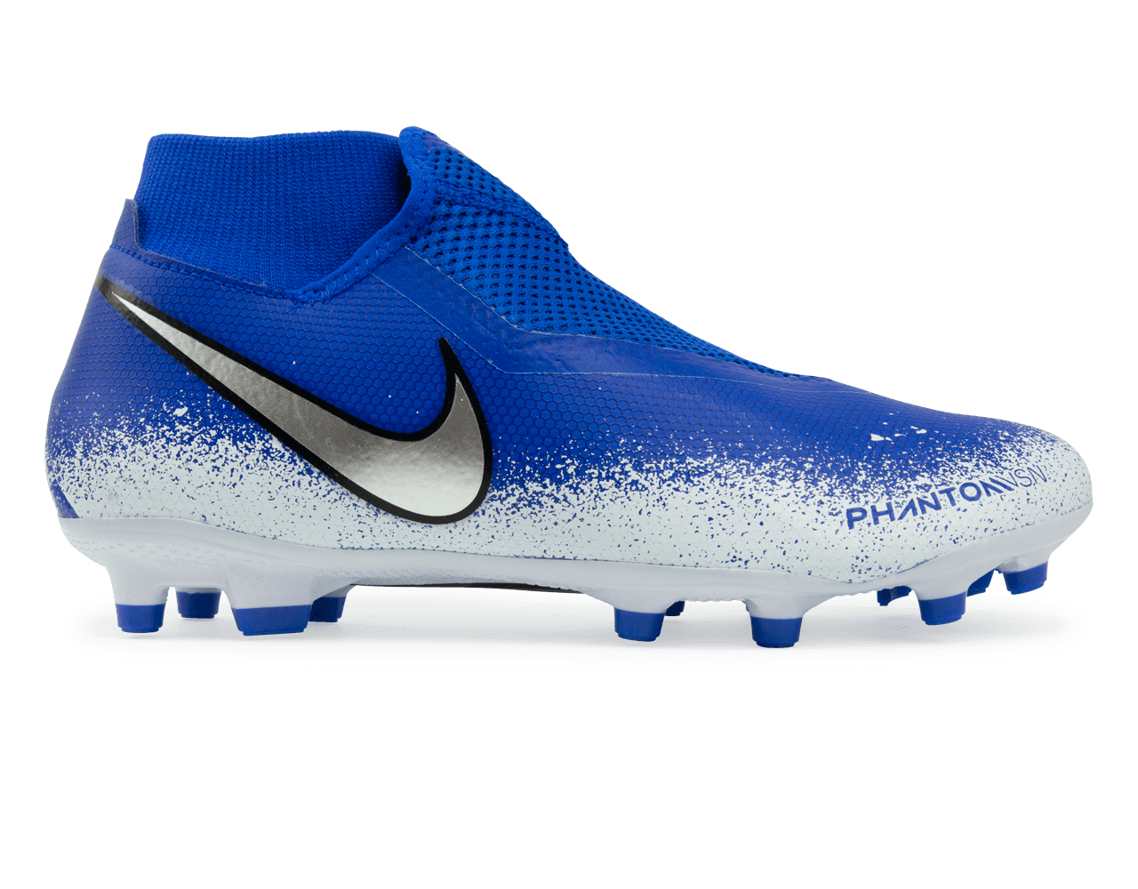 Nike Men's Phantom VSN Academy DF FG/MG Racer Blue/Chrome/White、mySite、noshort