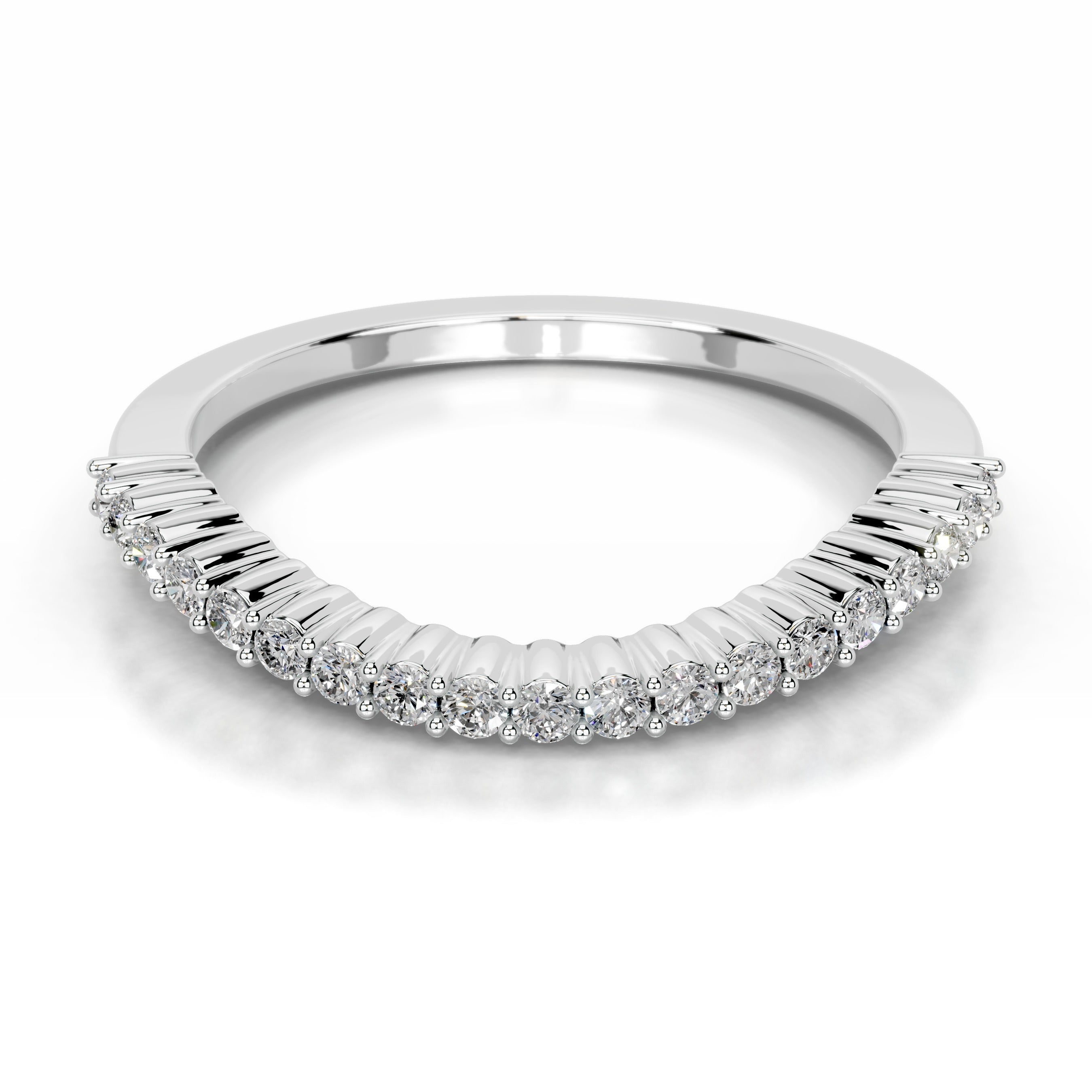 Rowan Lab Grown Diamond Wedding band - 14K White Gold、mySite、hinf8tx79