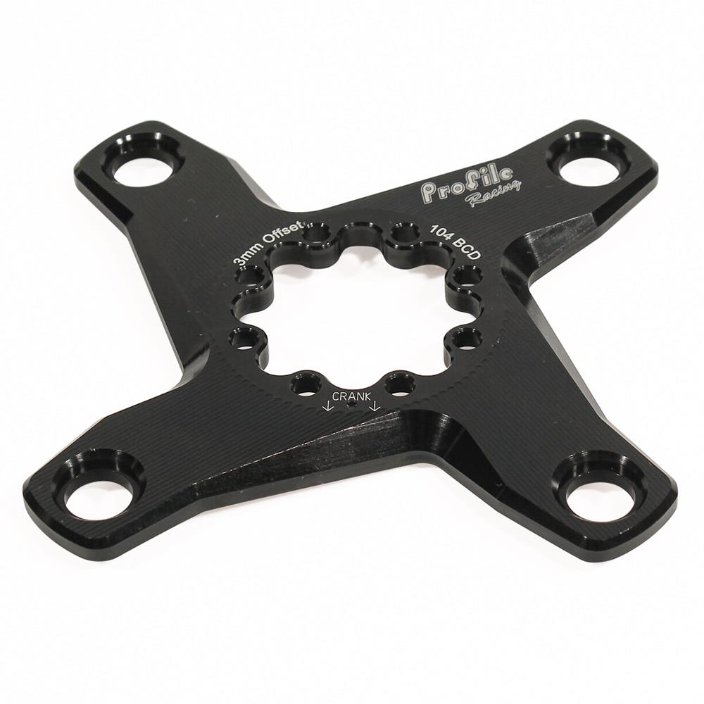  Profile Elite AL Single Chainring Spider - Black、mySite、merchandisen