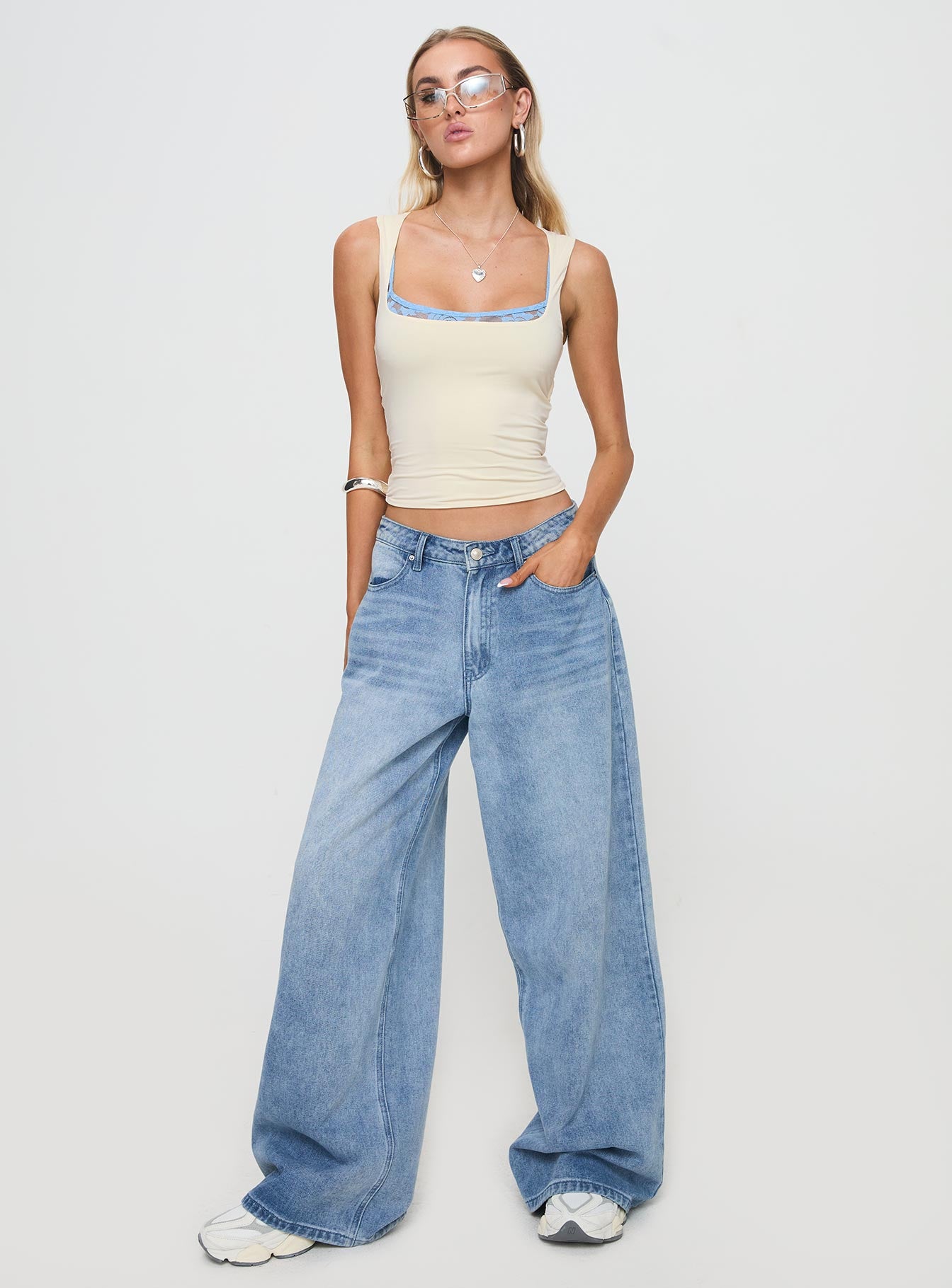 Back In Time Top Cream/Blue、mySite、solidvoid