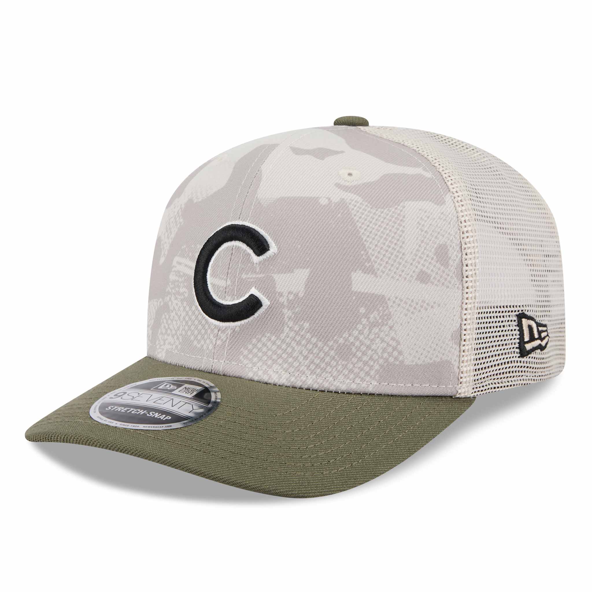 Chicago Cubs New Era 2025 Armed Forces Day 9SEVENTY Stretch Snap Adjustable Cap、mySite、vikingsvslions