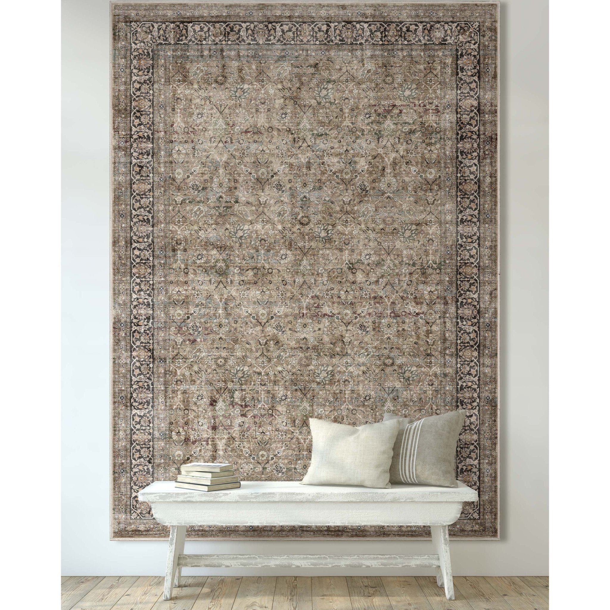 Delphine Vintage Persian Oriental Flat-Weave Rug、mySite、gigharbornorthrealestate
