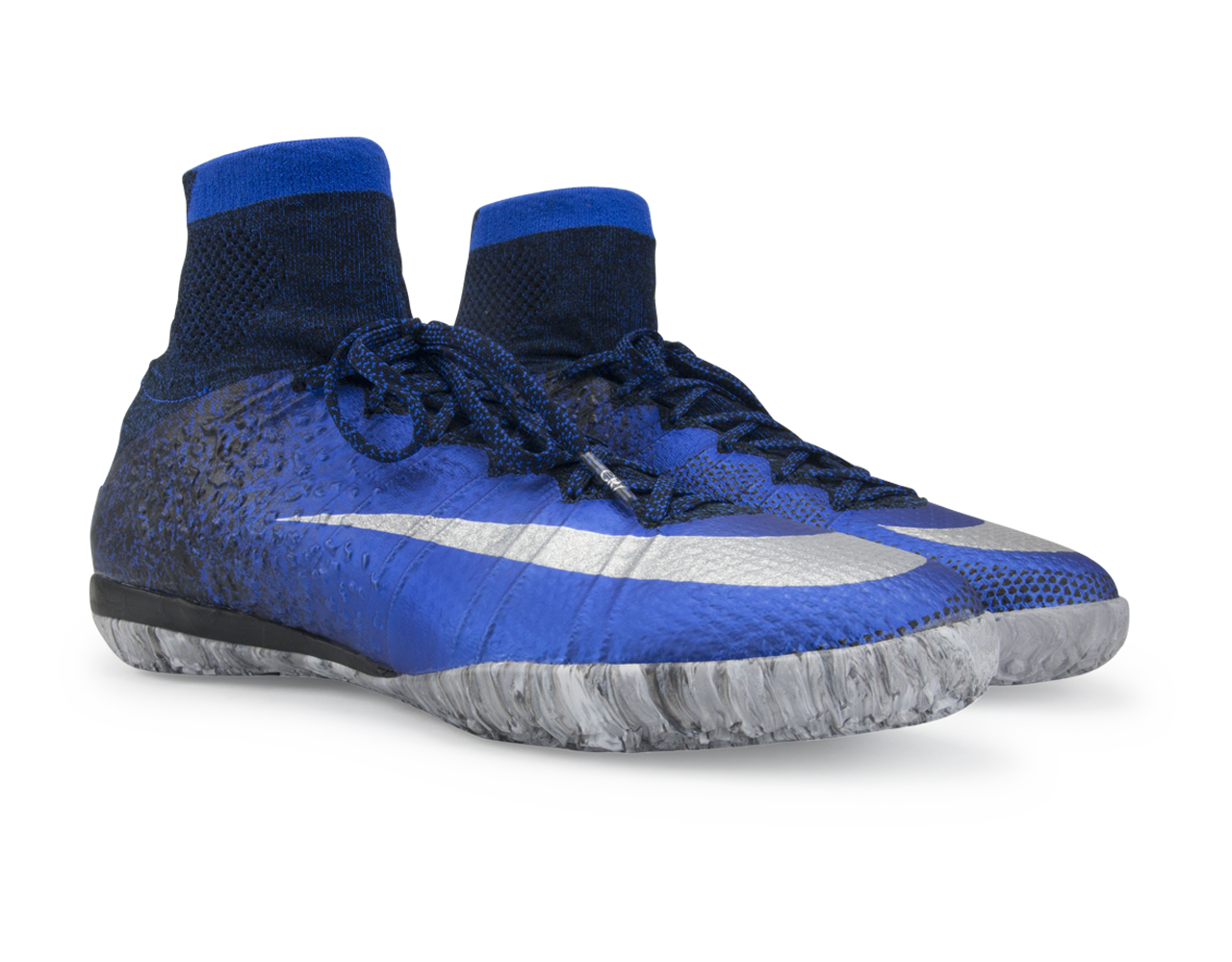 Nike Men's MercurialX Proximo CR Indoor Soccer Shoes Deep Royal Blue/Metallic Silver、mySite、noshort