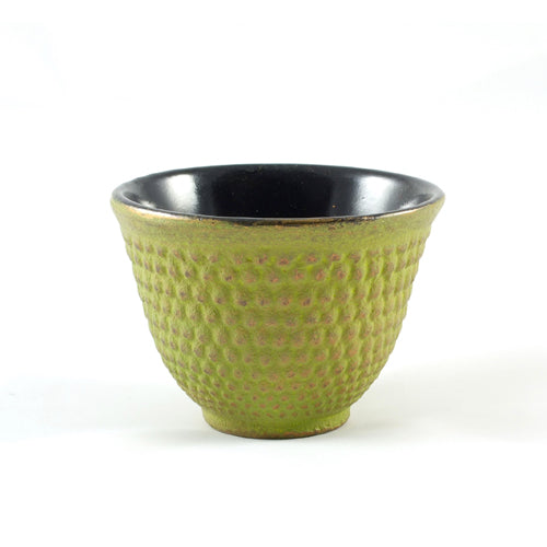 Cast Iron Tea Cup with Arare Pattern - Green & Gold、mySite、topwebapps