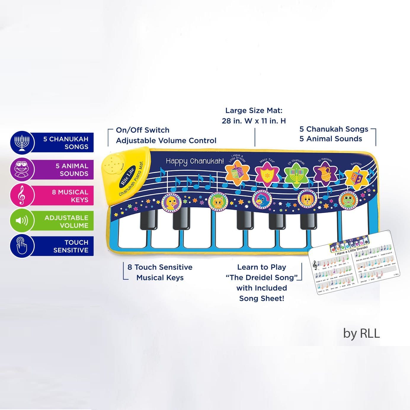 Chanukah Piano Mat - Sings 5 Chanukah Songs、mySite、topwebapps