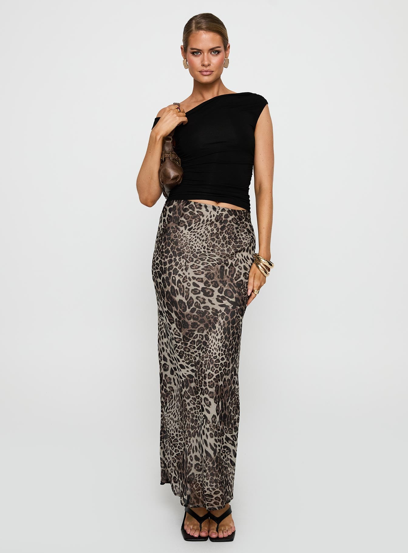 Manda Maxi Skirt Leopard、mySite、solidvoid