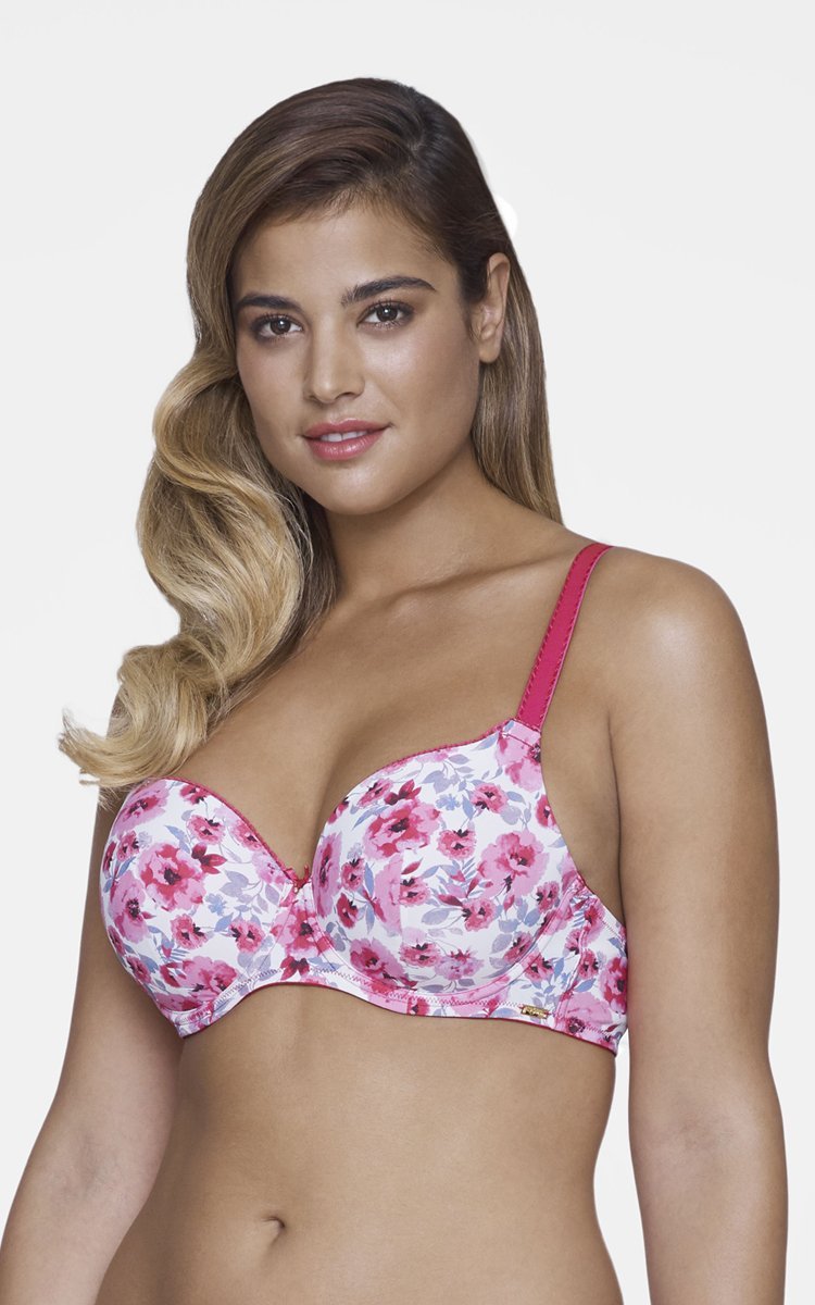  Ultimo Summer Bloom Printed Padded Wired T-Shirt Bra - Cranberry Print、mySite、justintrudeaud