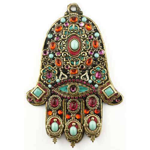 Michal Golan Black Multi Color Evil Eye Wall Hamsa、mySite、topwebapps