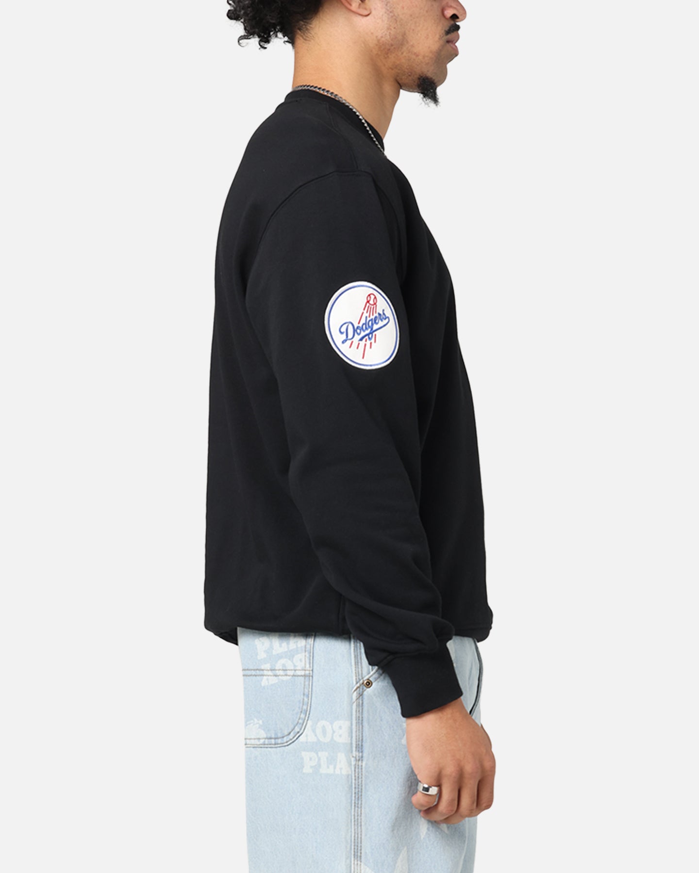 New Era Los Angeles Dodgers MLB Team Logo Crewneck Black、mySite、zt4zffjzw