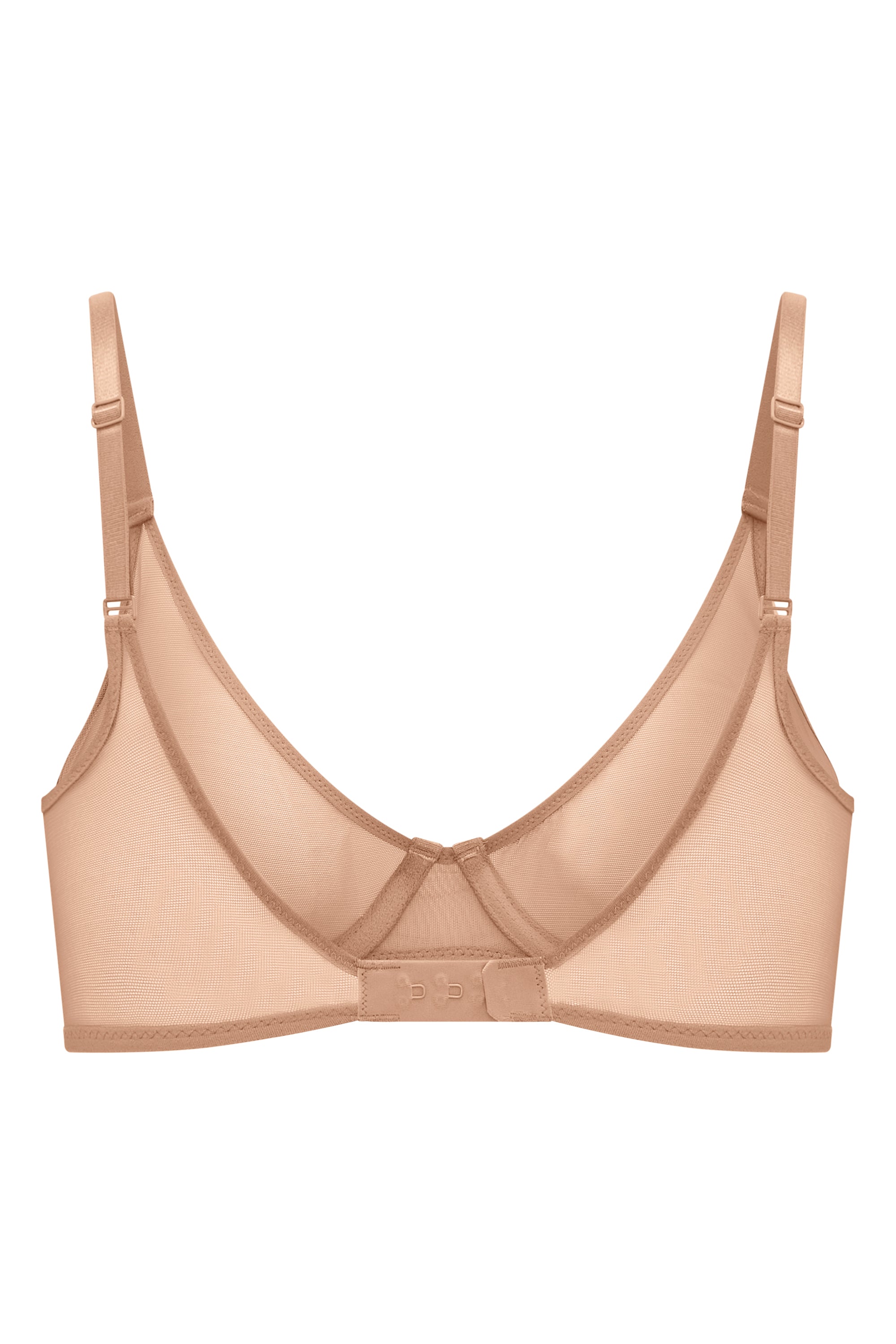 Soft Mesh Single Layer Underwired Bra in Warm Peach、mySite、solidvoid