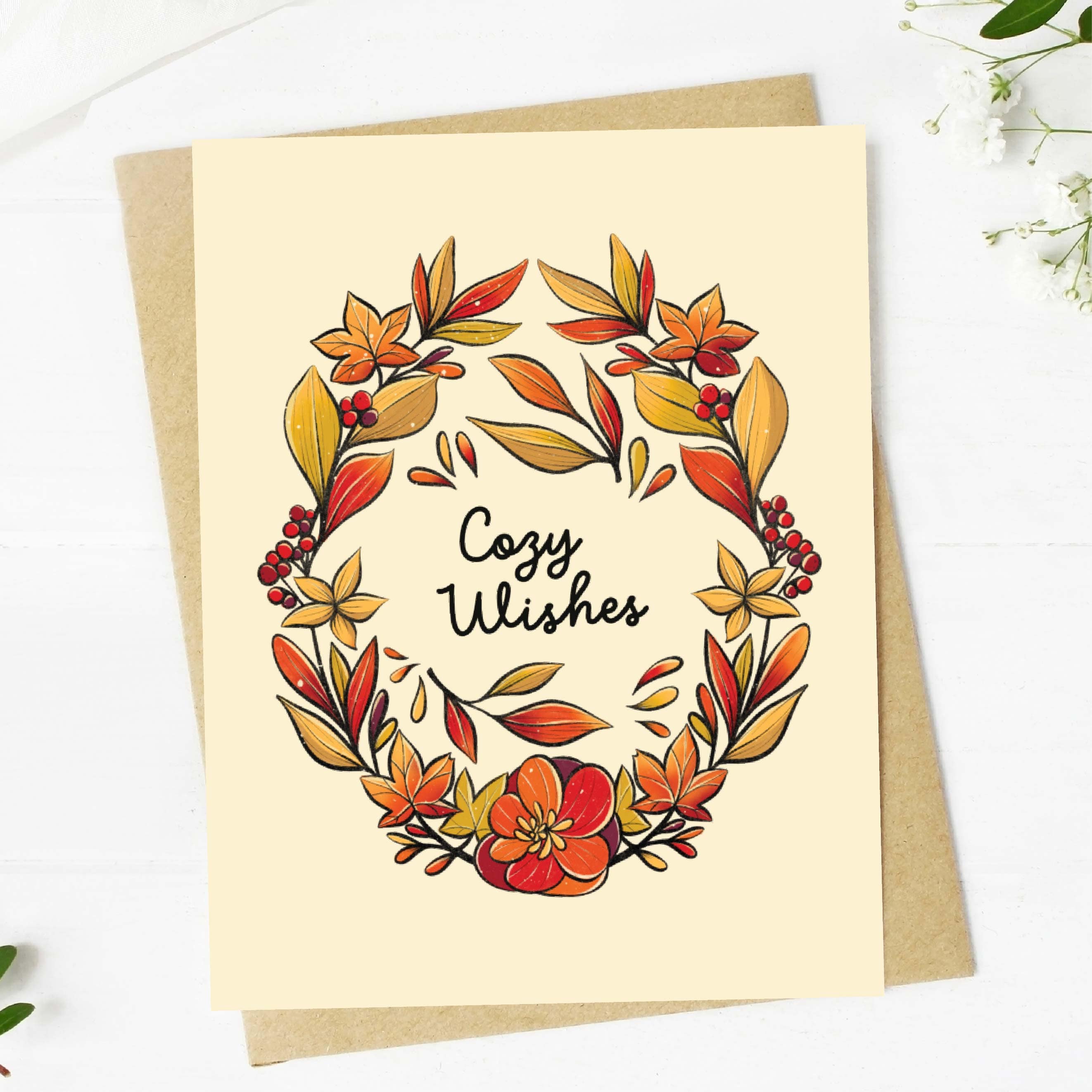  Cozy Wishes Fall Greeting Card、mySite、elrpsem3k