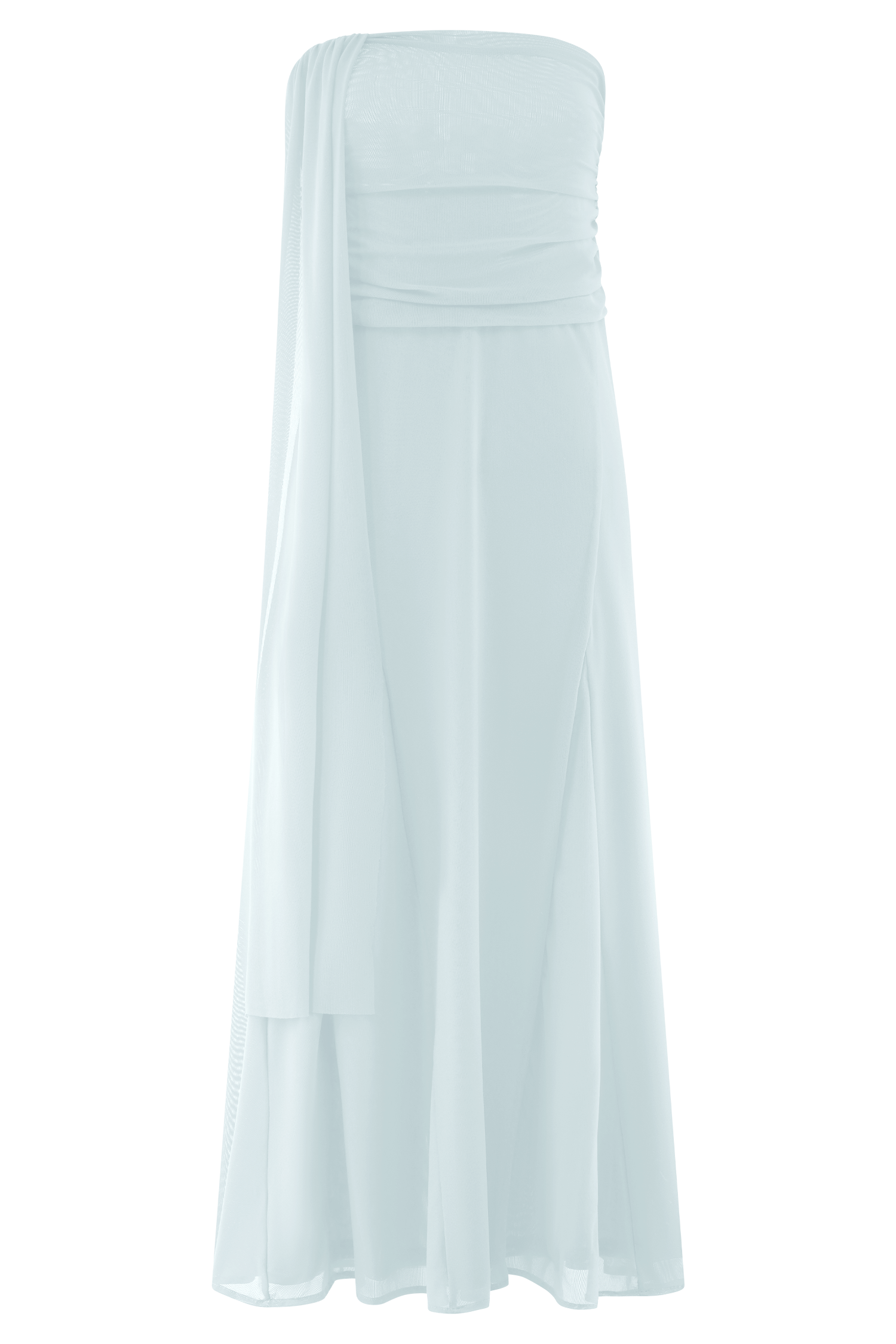 Arna Mesh Maxi Skirt - Pale Blue、mySite、solidvoid