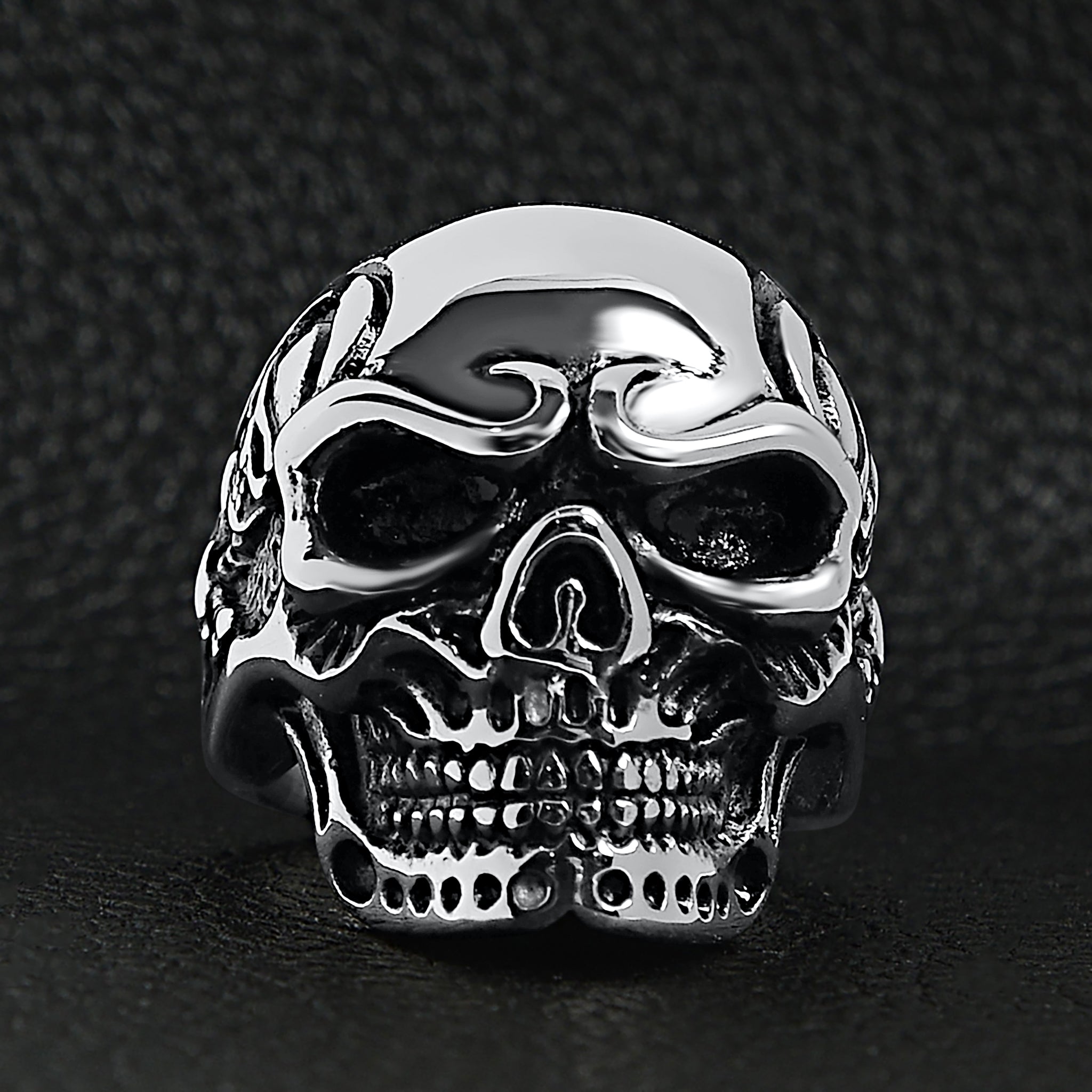 Stainless Steel Skull With Skeleton Accents Ring / SCR4048、mySite、dreamappss