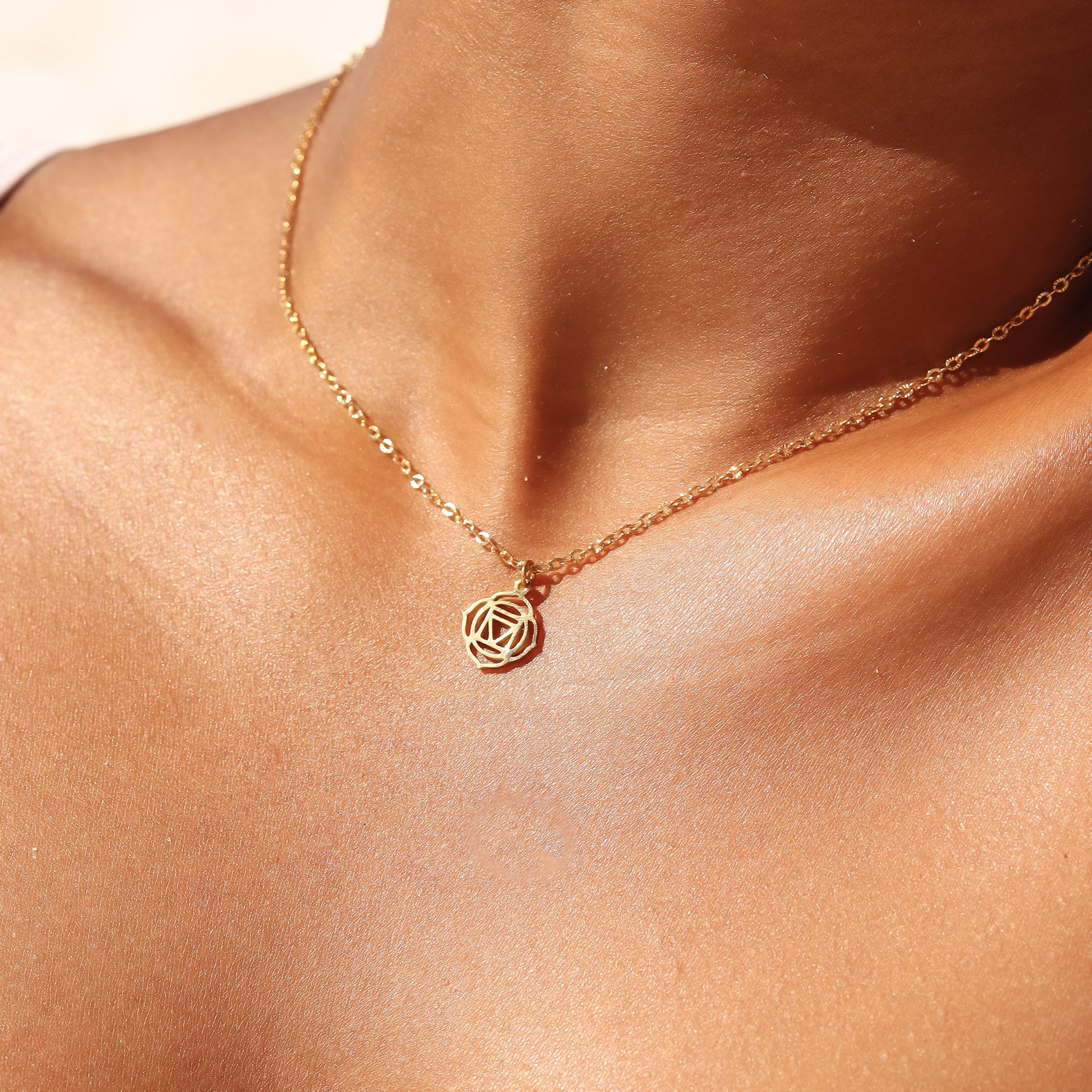 18K Gold PVD Stainless Steel Chakra Charms / PDL0176、mySite、dreamappss