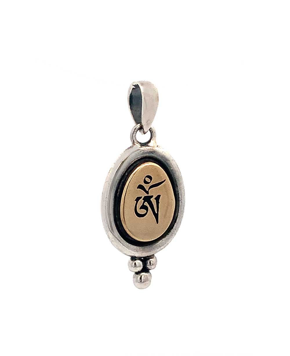 Sterling Silver And Brass Tibetan Om Pendant、mySite、topwebapps