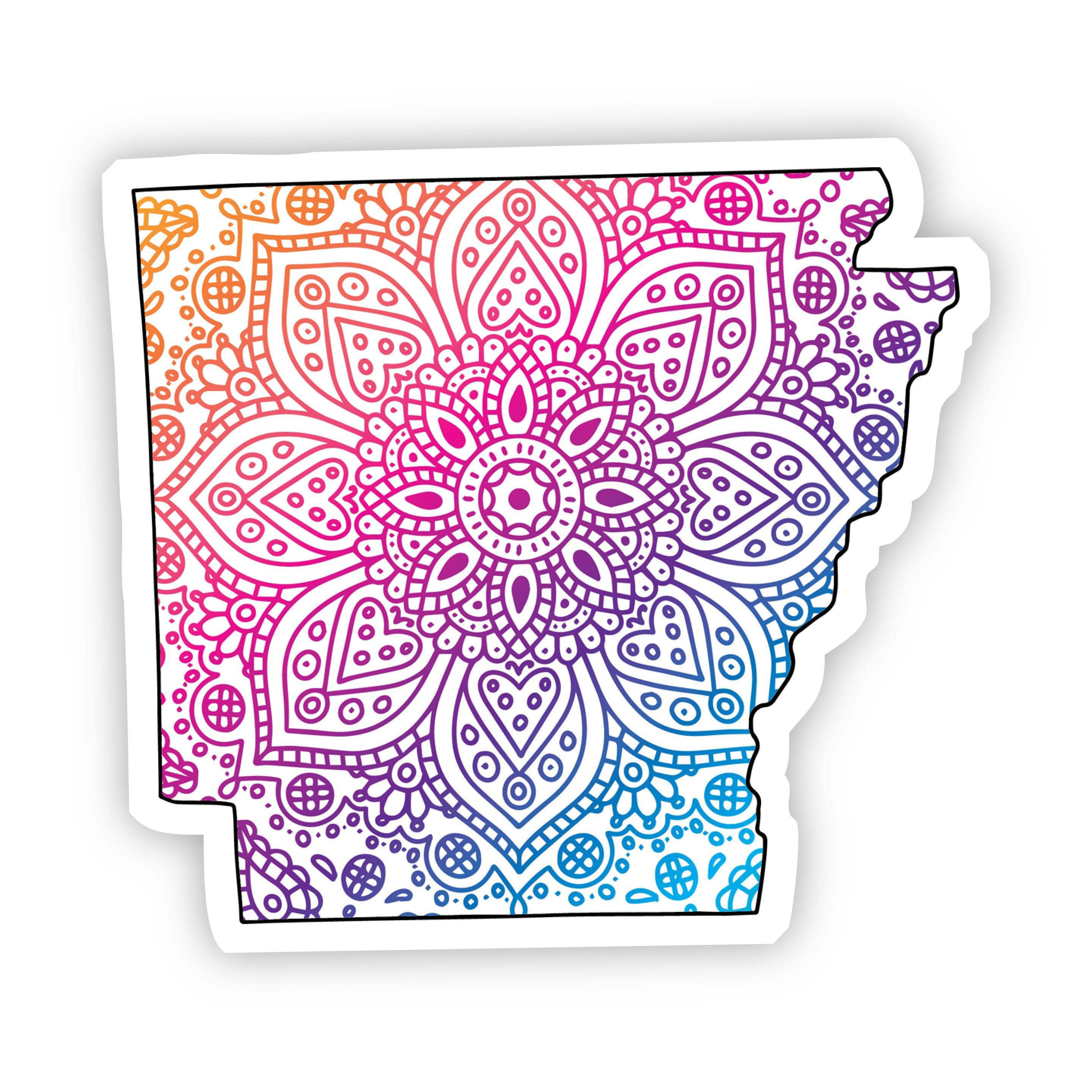  Arkansas Mandala Pattern Sticker、mySite、elrpsem3k