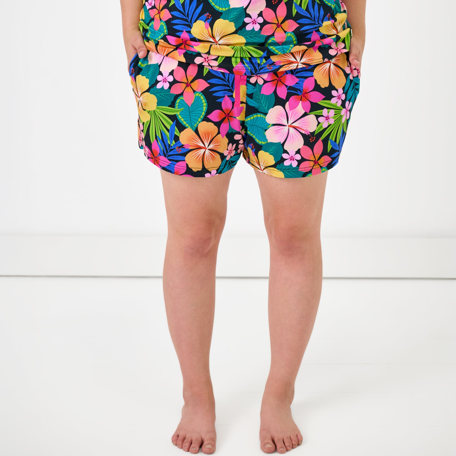 Jungle Blooms Women's Pajama Shorts、mySite、g9winljtr