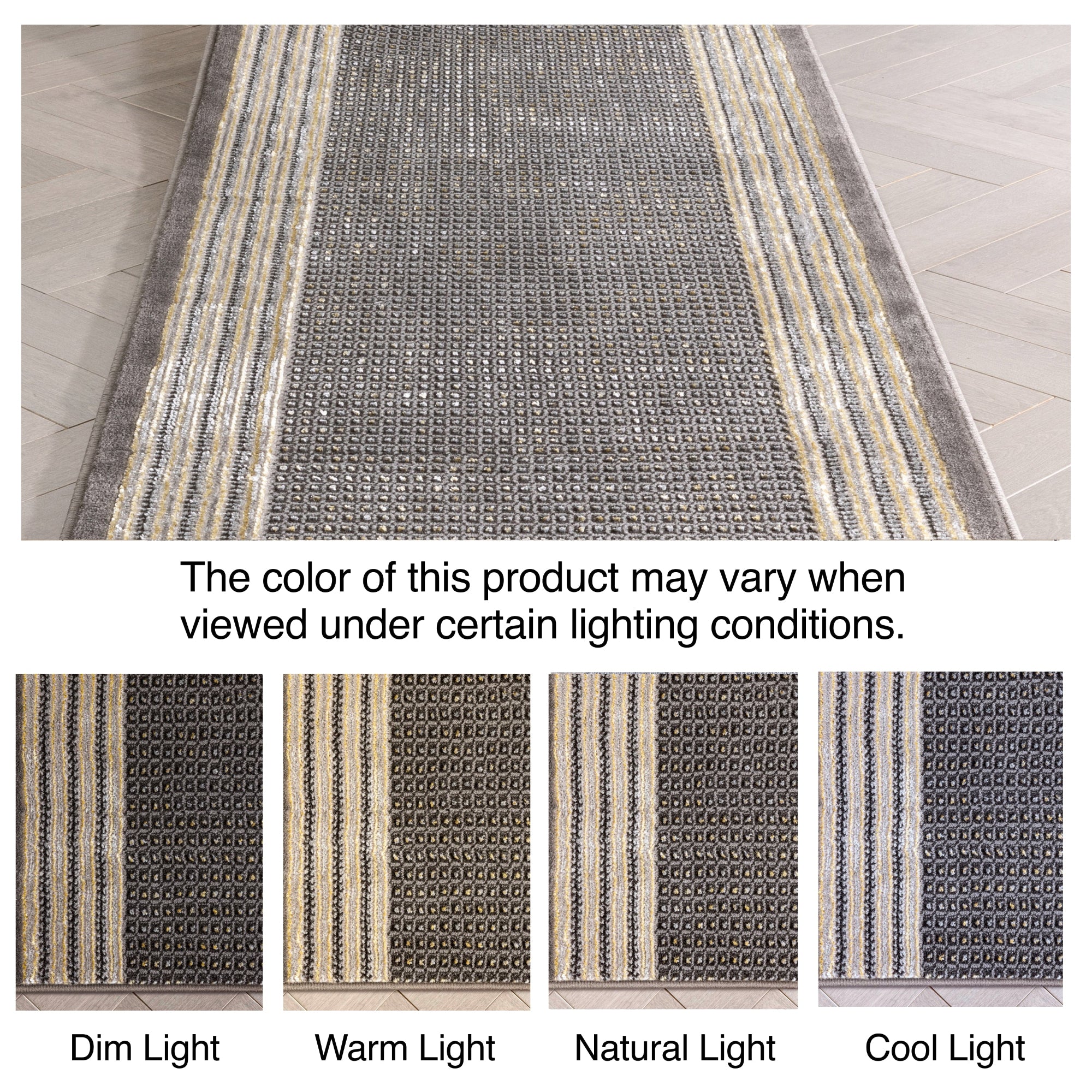 Custom Size Runner Waylon Retro Border Solid & Striped Grey Select Your Width x Choose Your Length Hallway Runner Rug、mySite、gigharbornorthrealestate