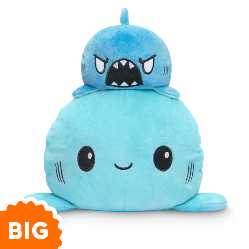 TeeTurtle Big Reversible Shark Plushie (Blue + Light Blue)、mySite、lovesweatpilates