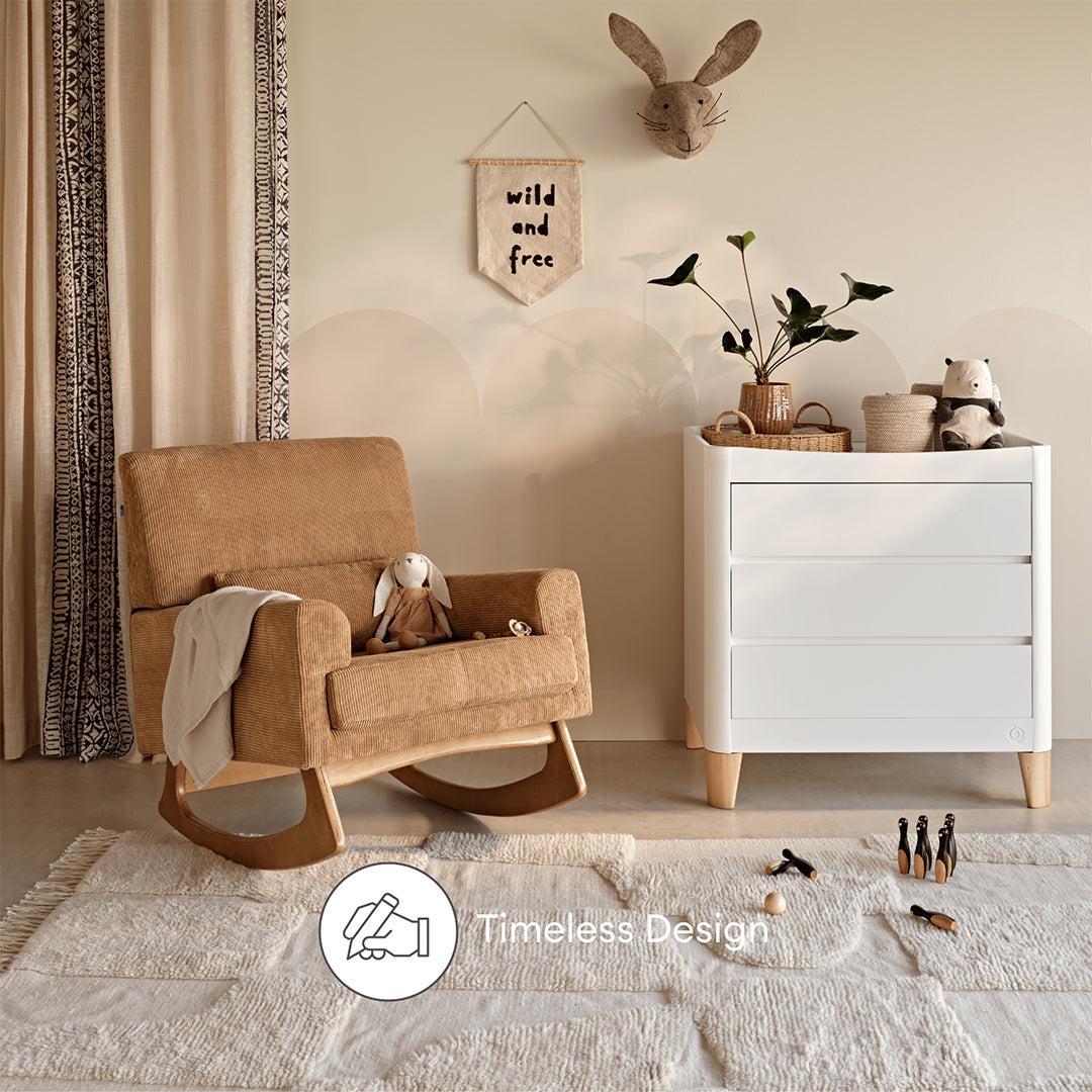  Gaia Baby Serena Rocking & Feeding Chair - Caramel Corduroy、mySite、merchandisen