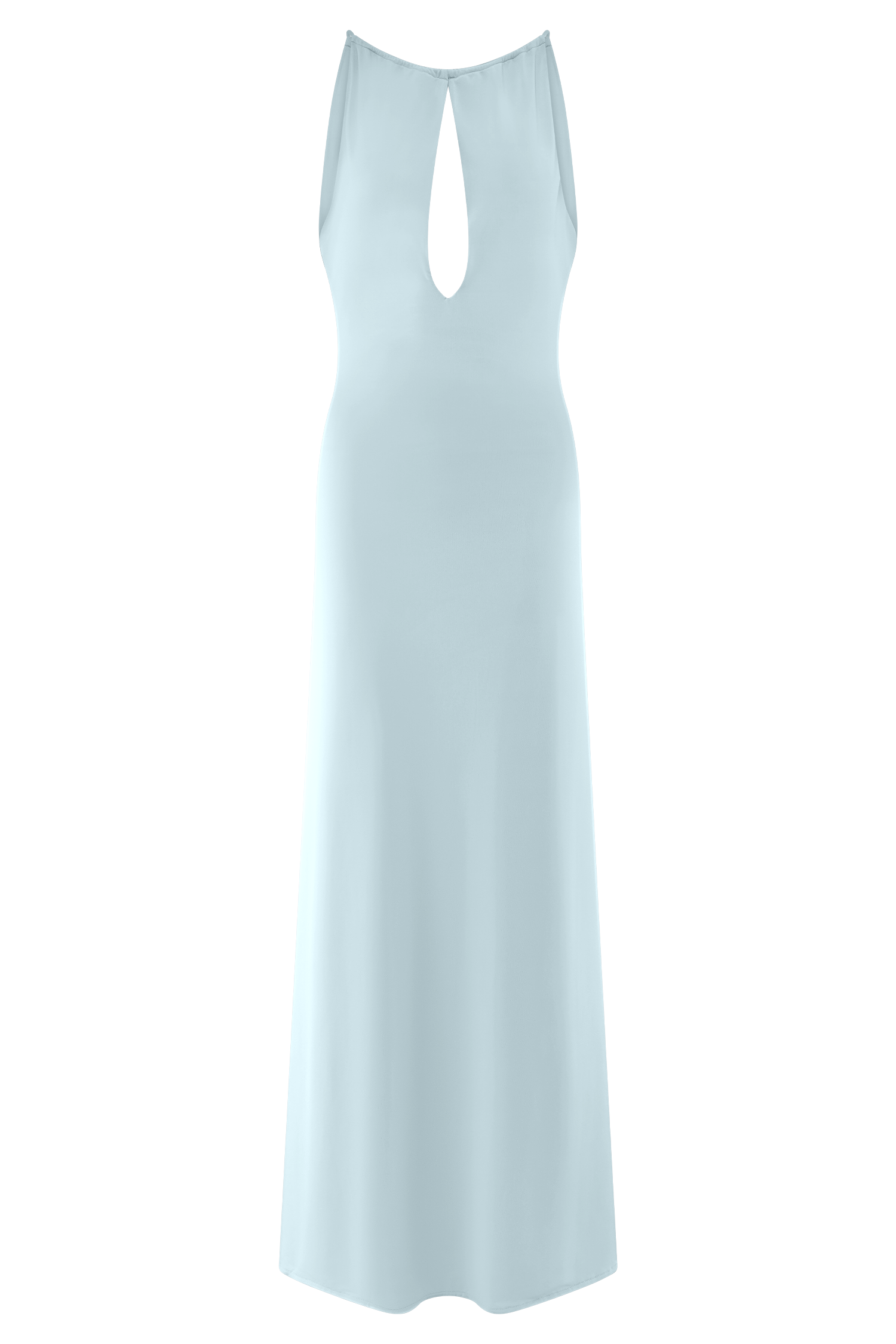 Beryl Slinky Maxi Dress With Pearls - Pale Blue、mySite、solidvoid