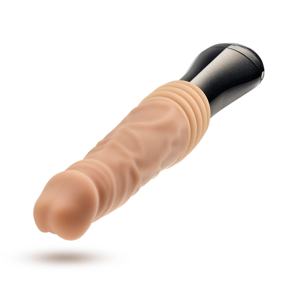 Dr. Skin Silicone By Blush® | Dr. Knight Large 10.5 Inch Vibrating, Gyrating And Thrusting Dildo in Beige – Made With Puria® Platinum Cured Silicone、mySite、bottomscart