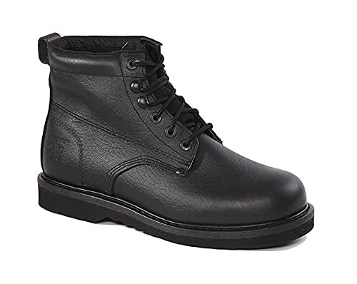  Rhino 61M21 6 inch Plain Toe Leather Work Boot - Black、mySite、preschool7hills