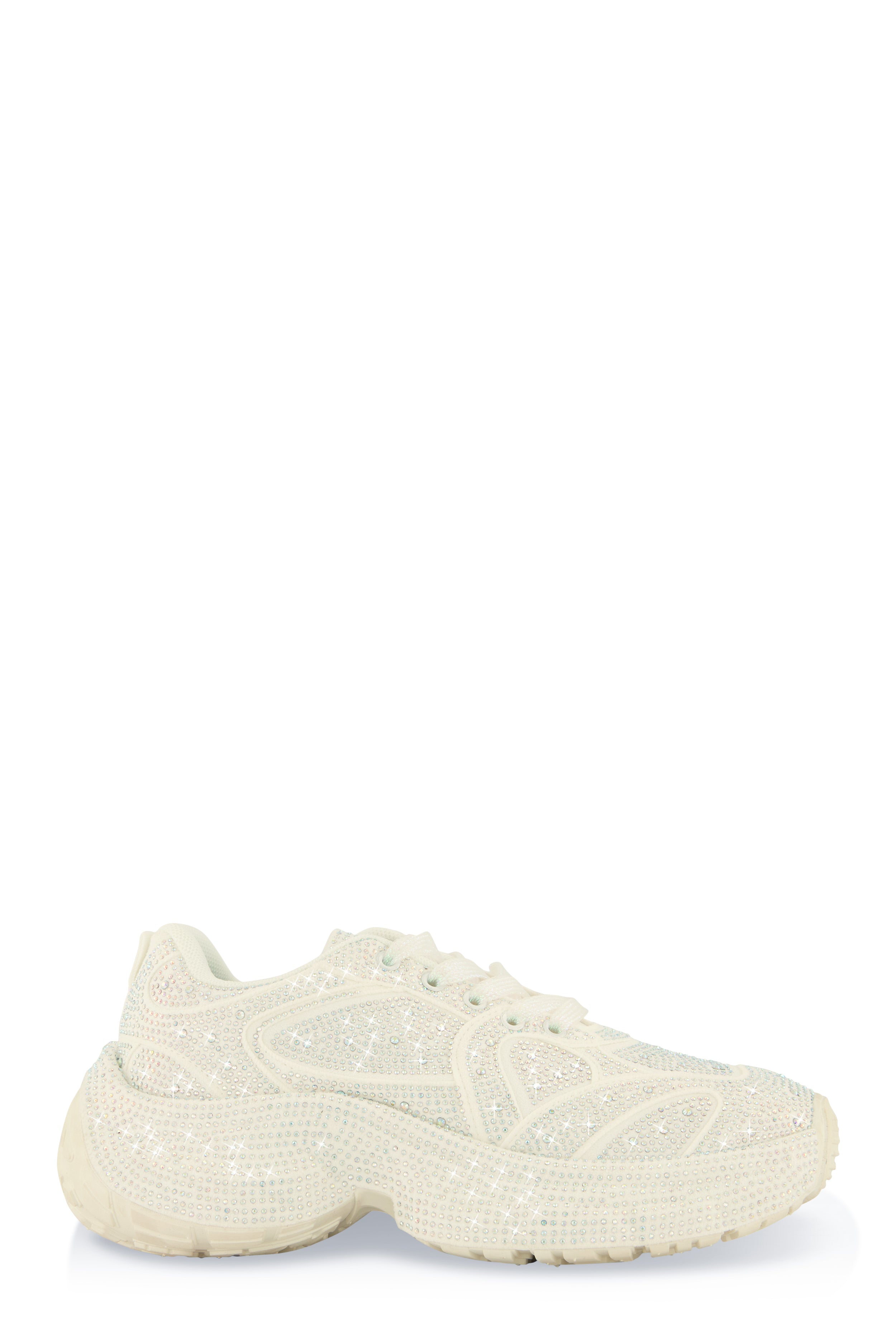 Rhinestone Studded Chunky Platform Sneakers、mySite、camillekostekn