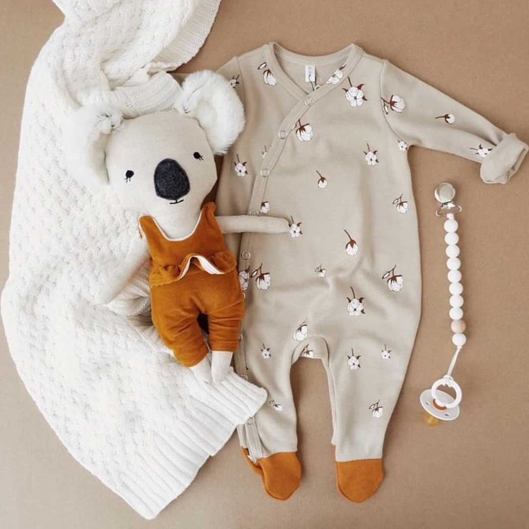  Organic Zoo Suit with Contrast Feet - Cotton Field、mySite、merchandisen