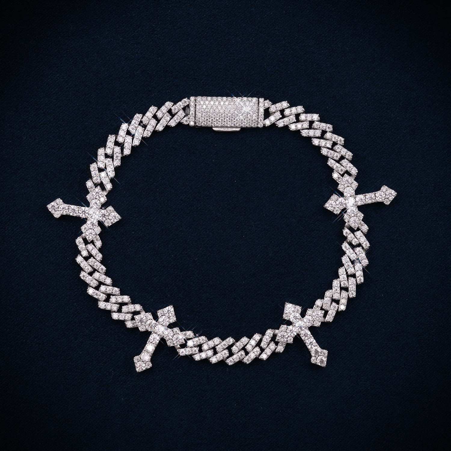 6MM VVS Cross Cuban Link Bracelet 14K Gold、mySite、hinf8tx79