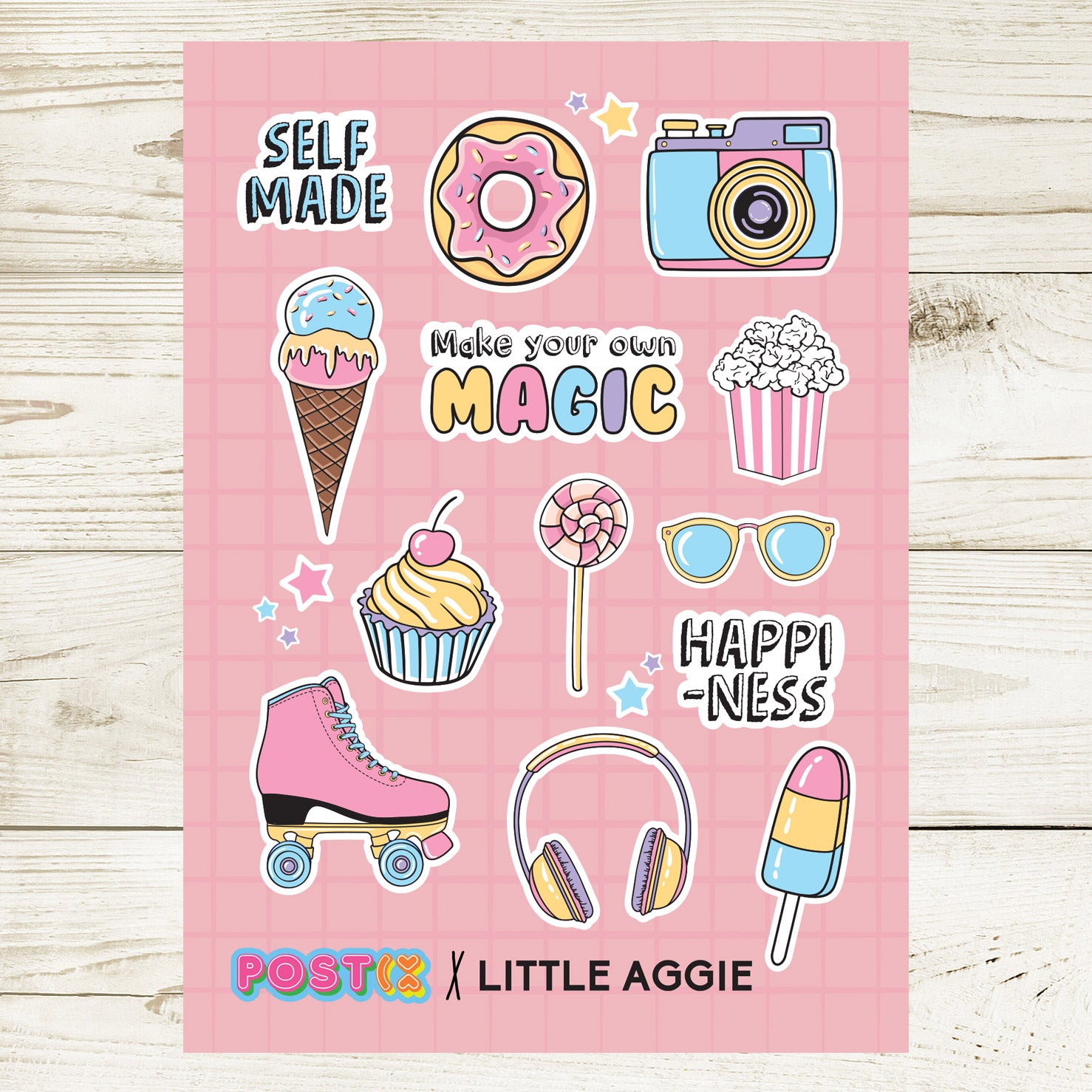  Little Aggie Diary x Postix A6 Sticker Sheets、mySite、ghnorth