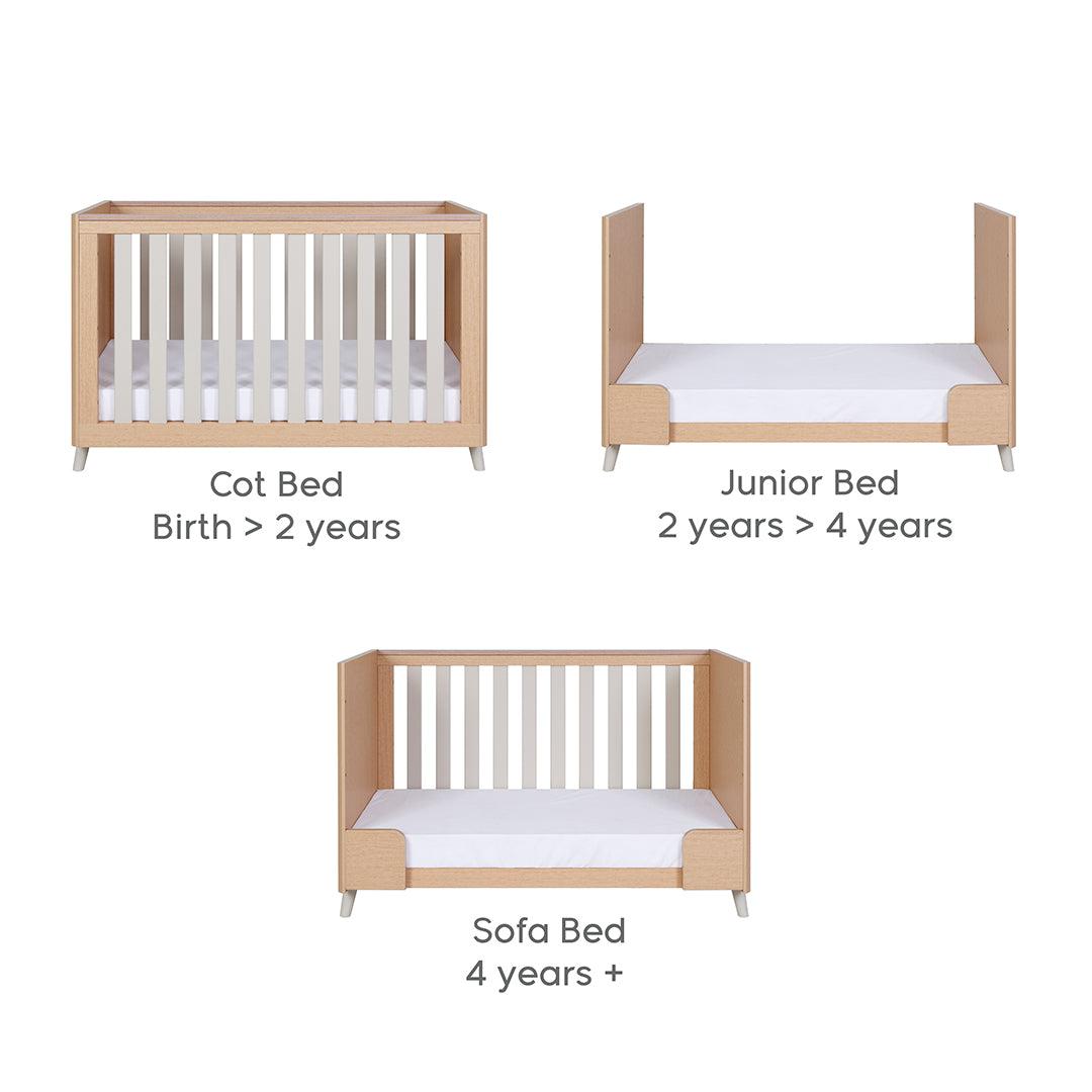  Tutti Bambini Fika Mini 2 Piece Room Set - Light Oak/White Sand、mySite、merchandisen