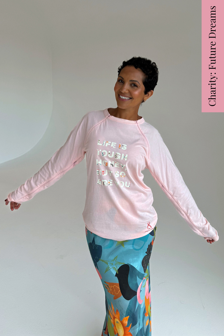 Pink Life is Tough Long Sleeve Accessible T-Shirt、mySite、solidvoid