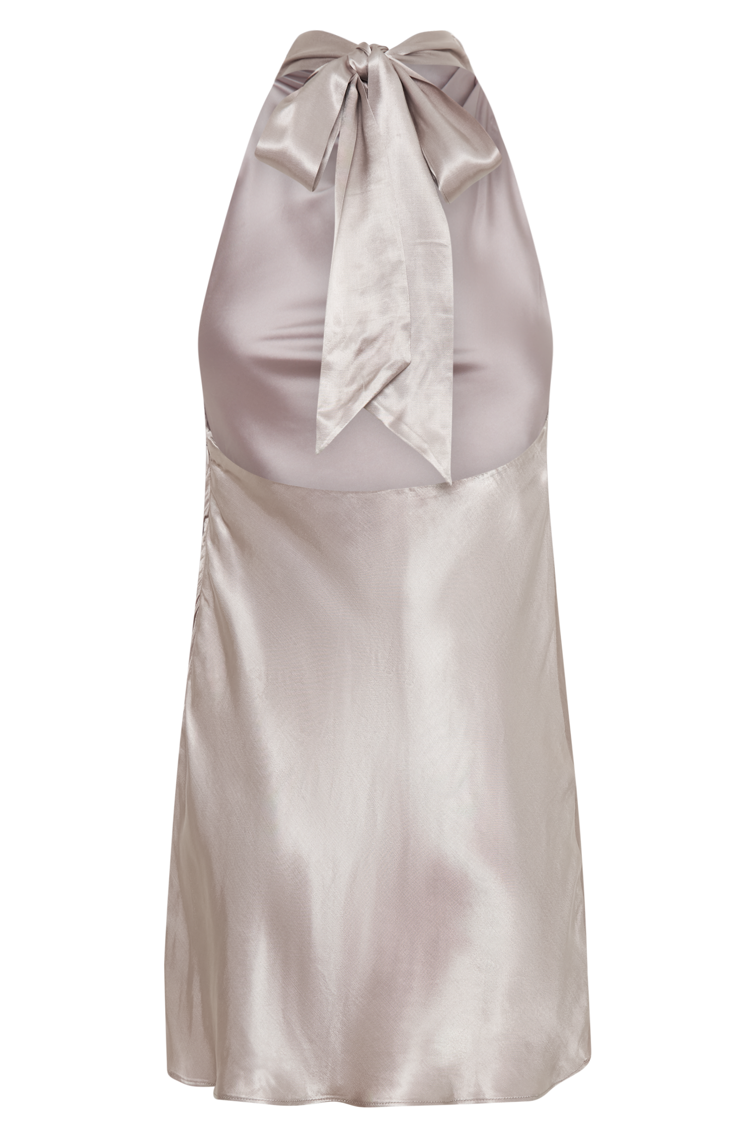 Allison Satin Halter Mini Dress - Bronze、mySite、solidvoid