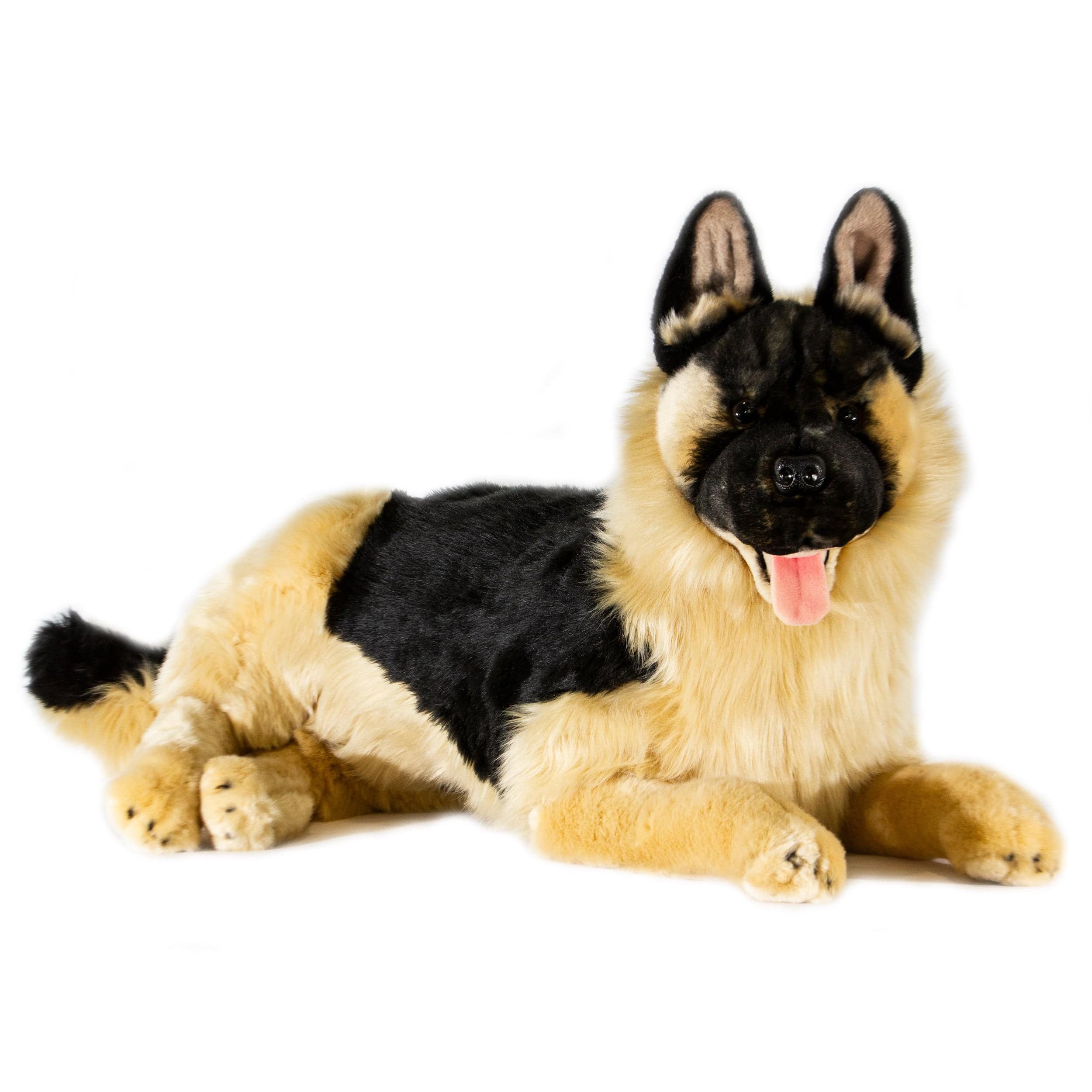 Large Plush German Shepherd Black Face Stuffed Dog Lifelike Handmade、mySite、g9winljtr