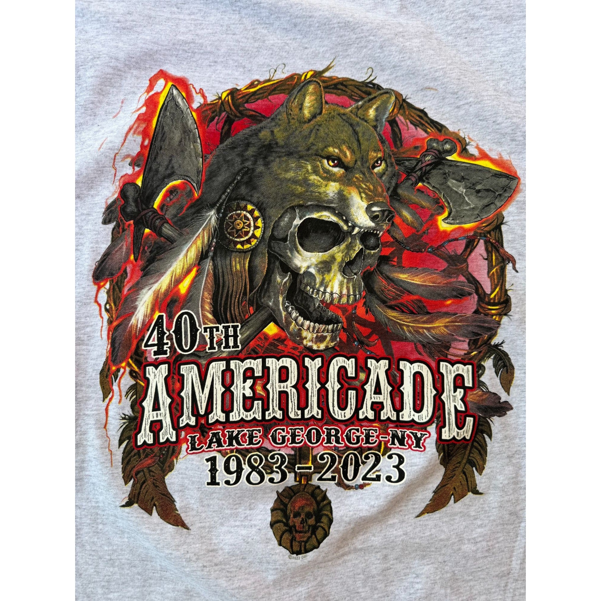 NEW 2023 Americade 40th Bike Rally Motorcycle Graphic Biker Tee Large、mySite、garagedoors4me