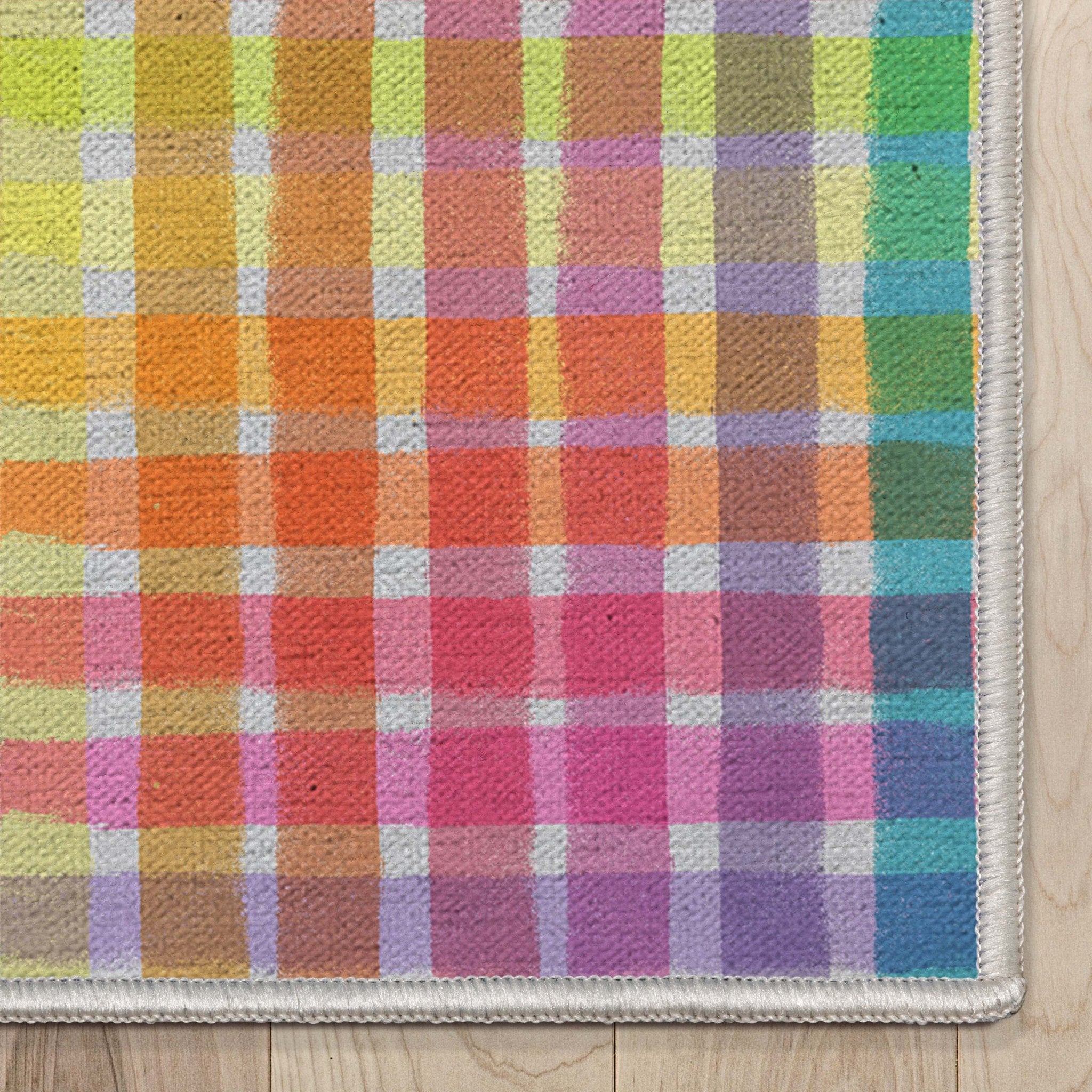 Crayola Plaid Area Rug By Well Woven、mySite、gigharbornorthrealestate