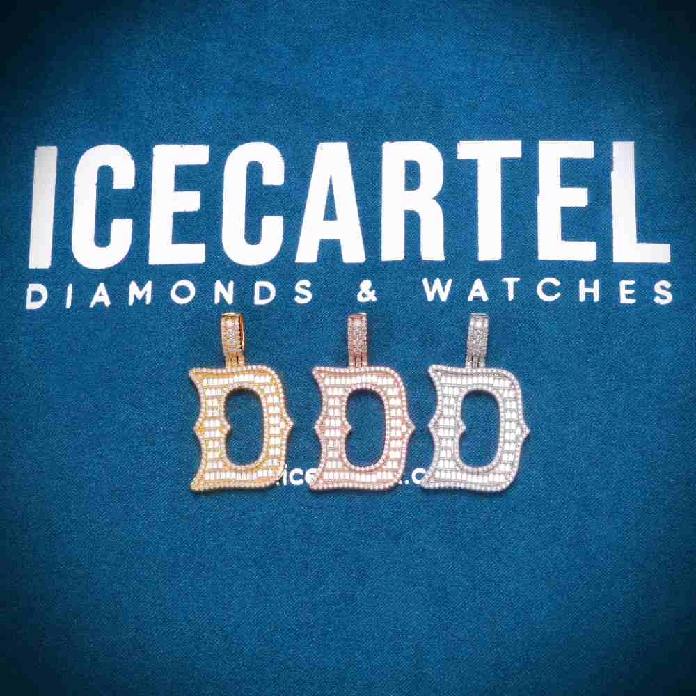 Moissanite Baguette Letter D Pendant、mySite、hinf8tx79