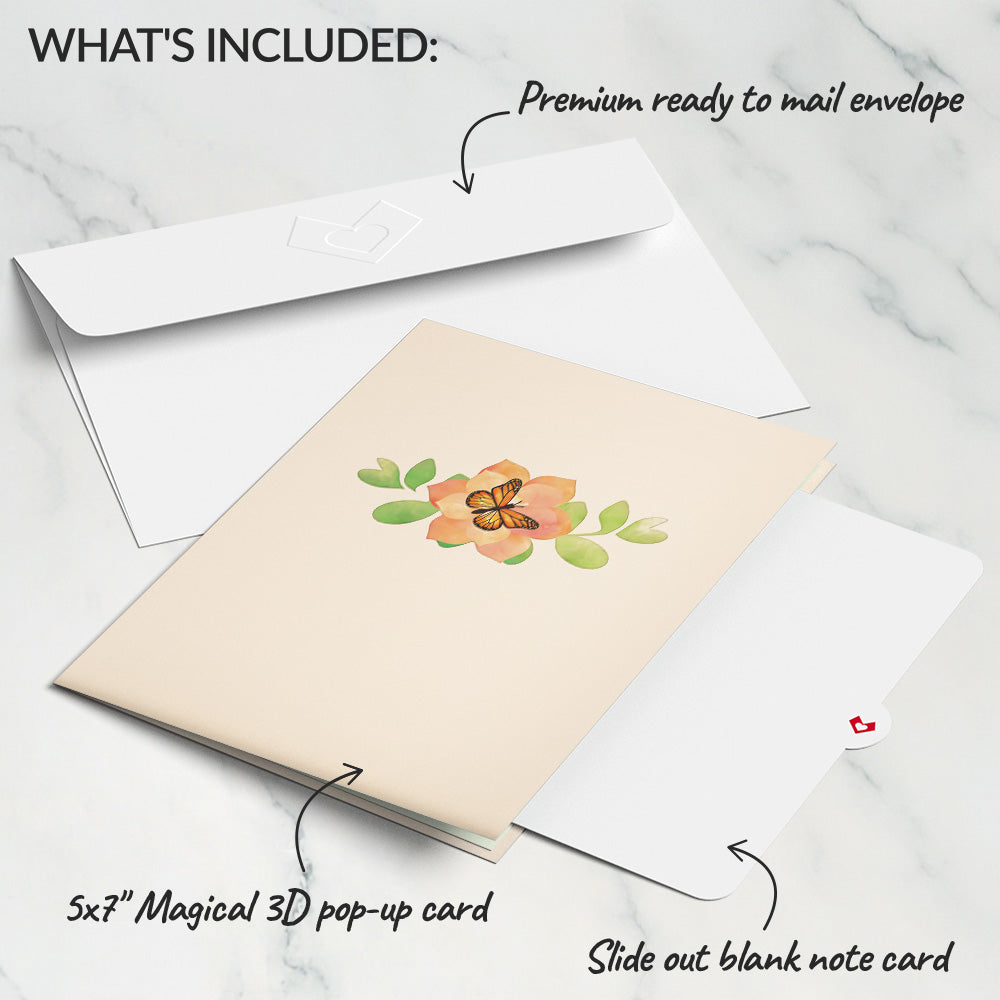 Monarch Butterfly Bloom Pop-Up Card、mySite、solidvoid