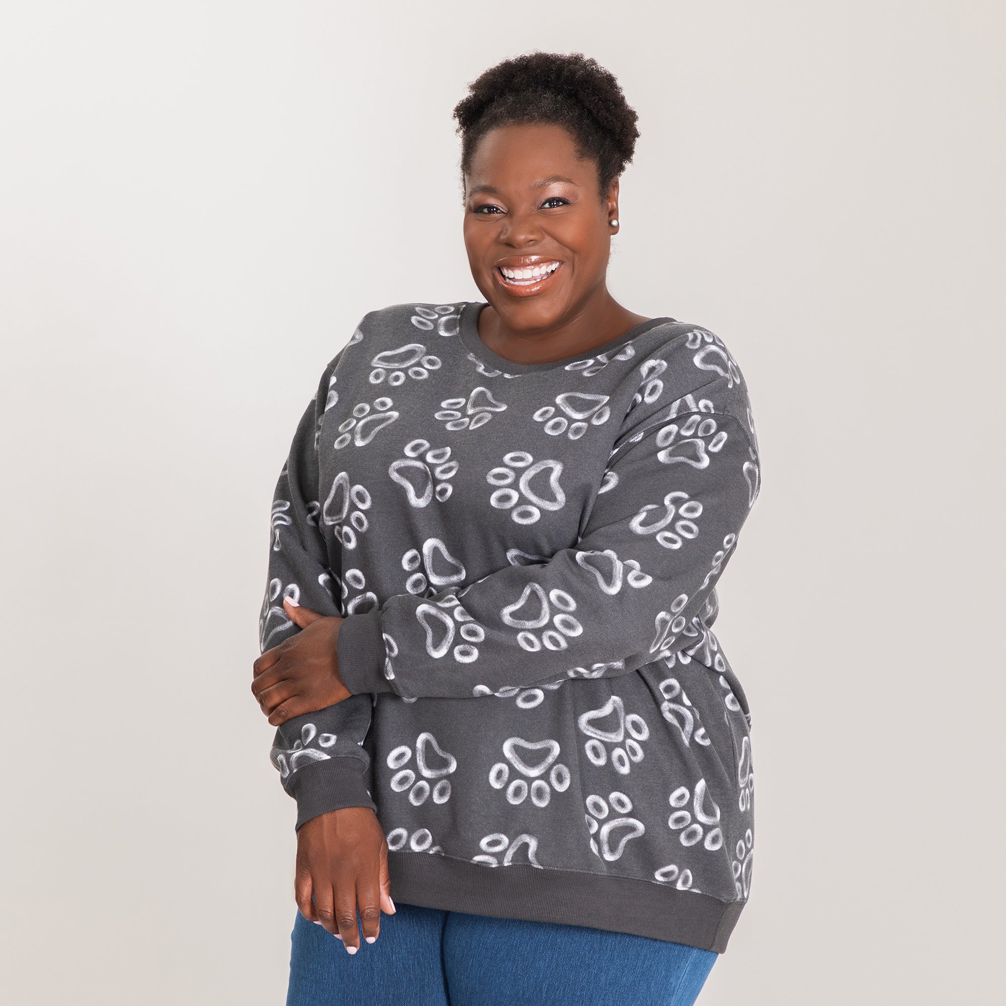 All Over Chalk Paw Sweatshirt、mySite、camillekostekn