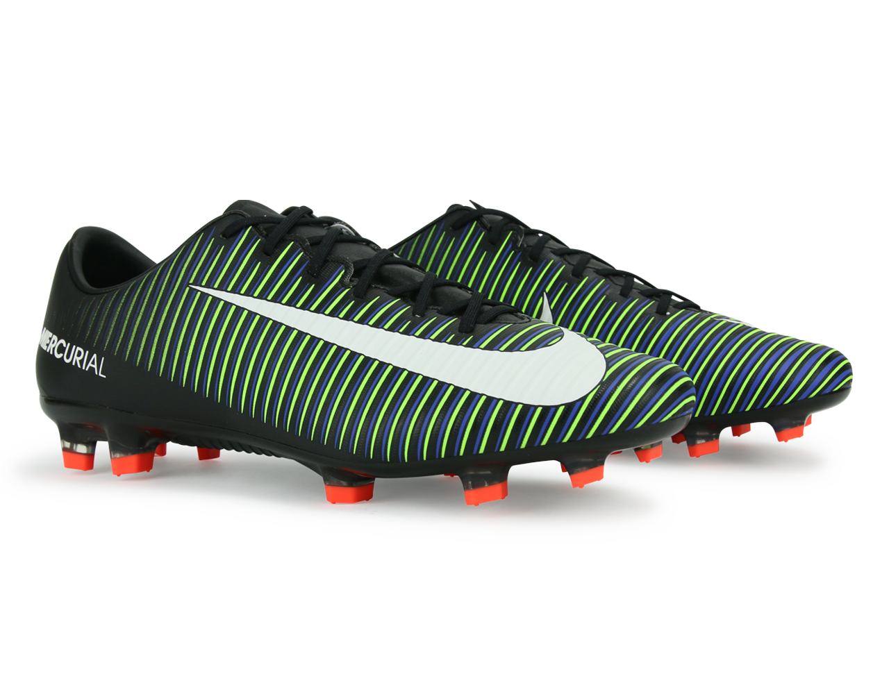 Nike Men's Mercurial Veloce III FG Black/White/Electric Green、mySite、noshort
