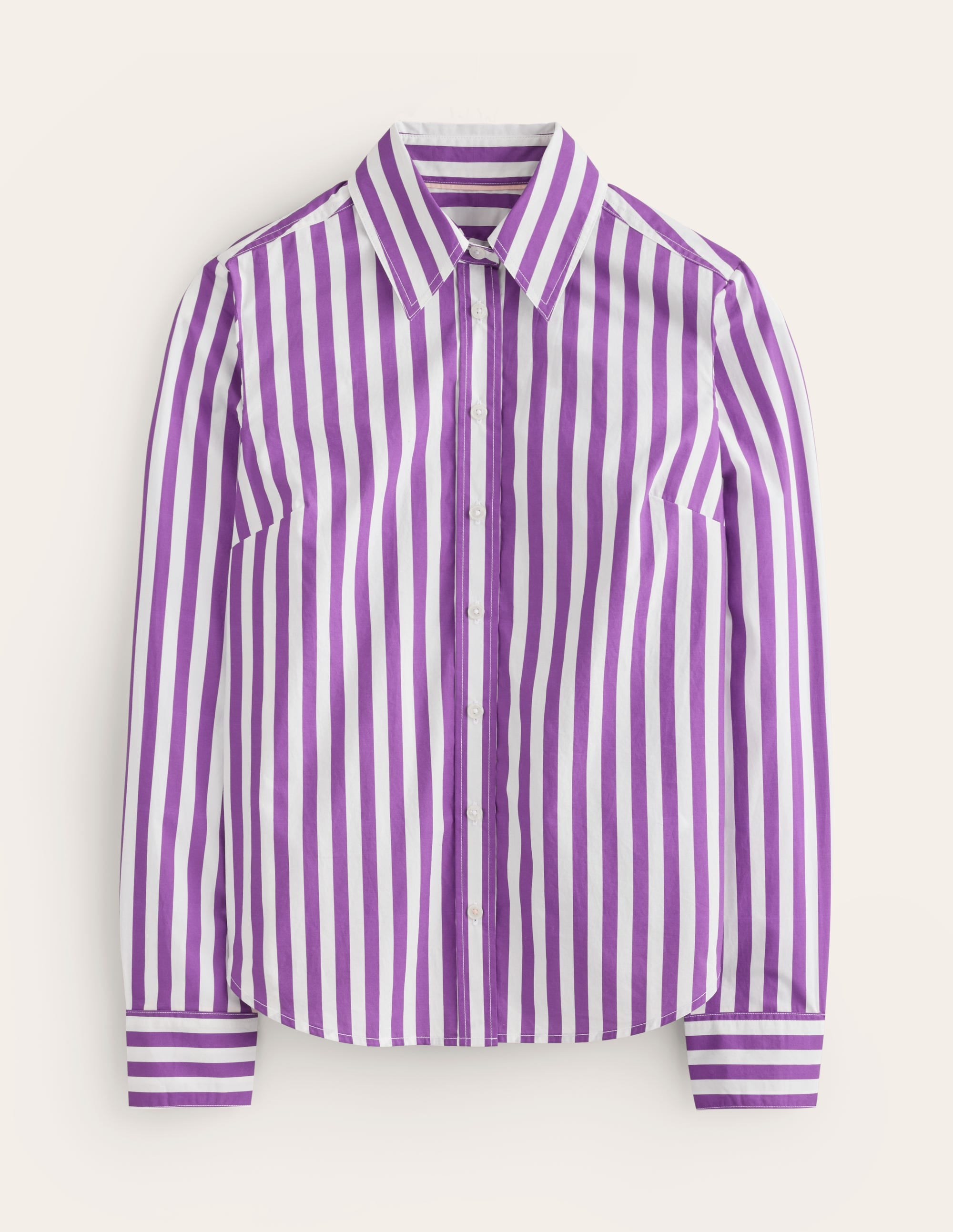  Sienna Cotton Shirt-Royal Purple, Ivory Stripe、mySite、ashleygrahame
