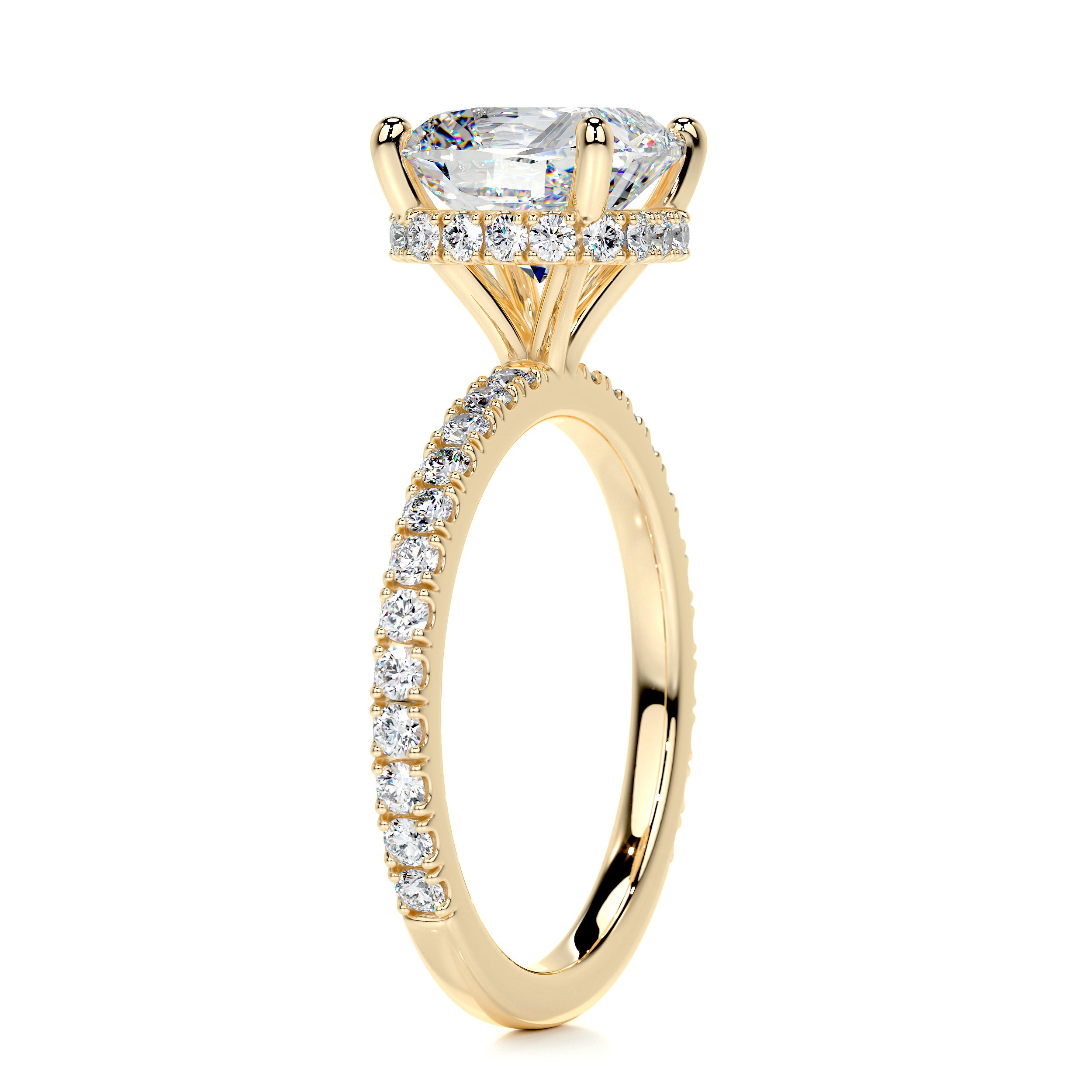 Madeline Moissanite & Diamond Ring -18K Yellow Gold、mySite、hinf8tx79