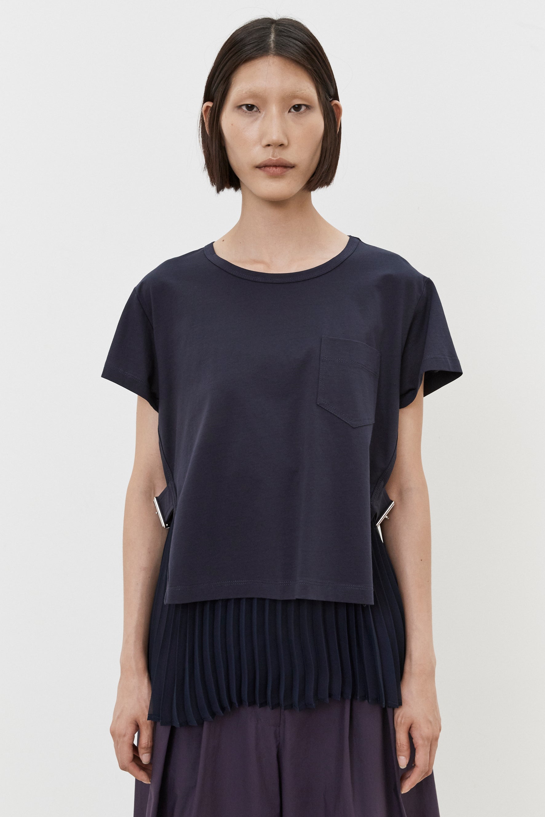 MEIMEIJ Side Buckle Tee Shirt - Final Sale、mySite、noshort