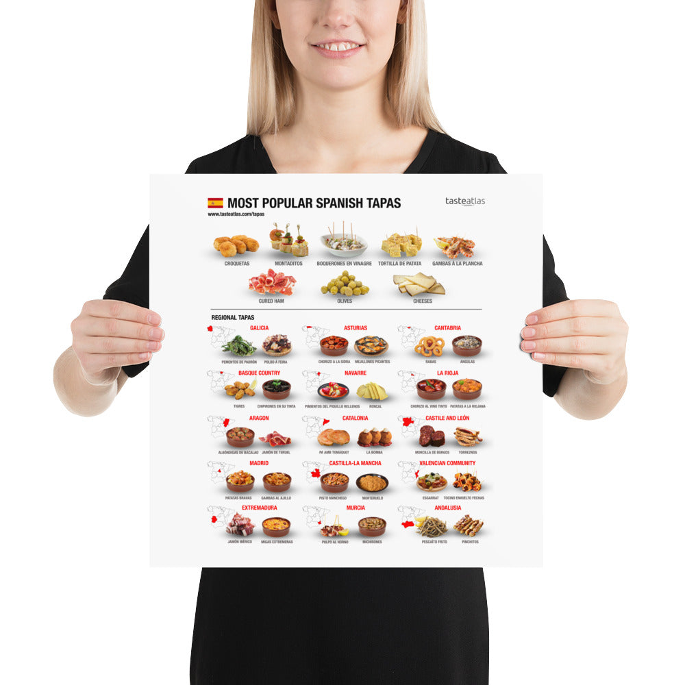 Most Popular Spanish Tapas Poster (in)、mySite、camillekostekn