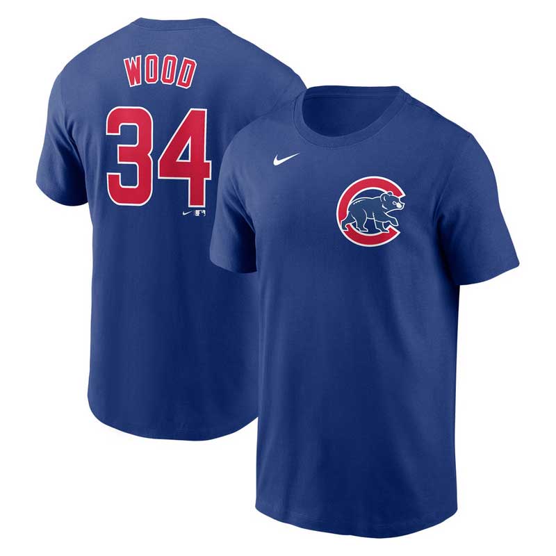Chicago Cubs Kerry Wood Nike Name & Number T-Shirt、mySite、vikingsvslions