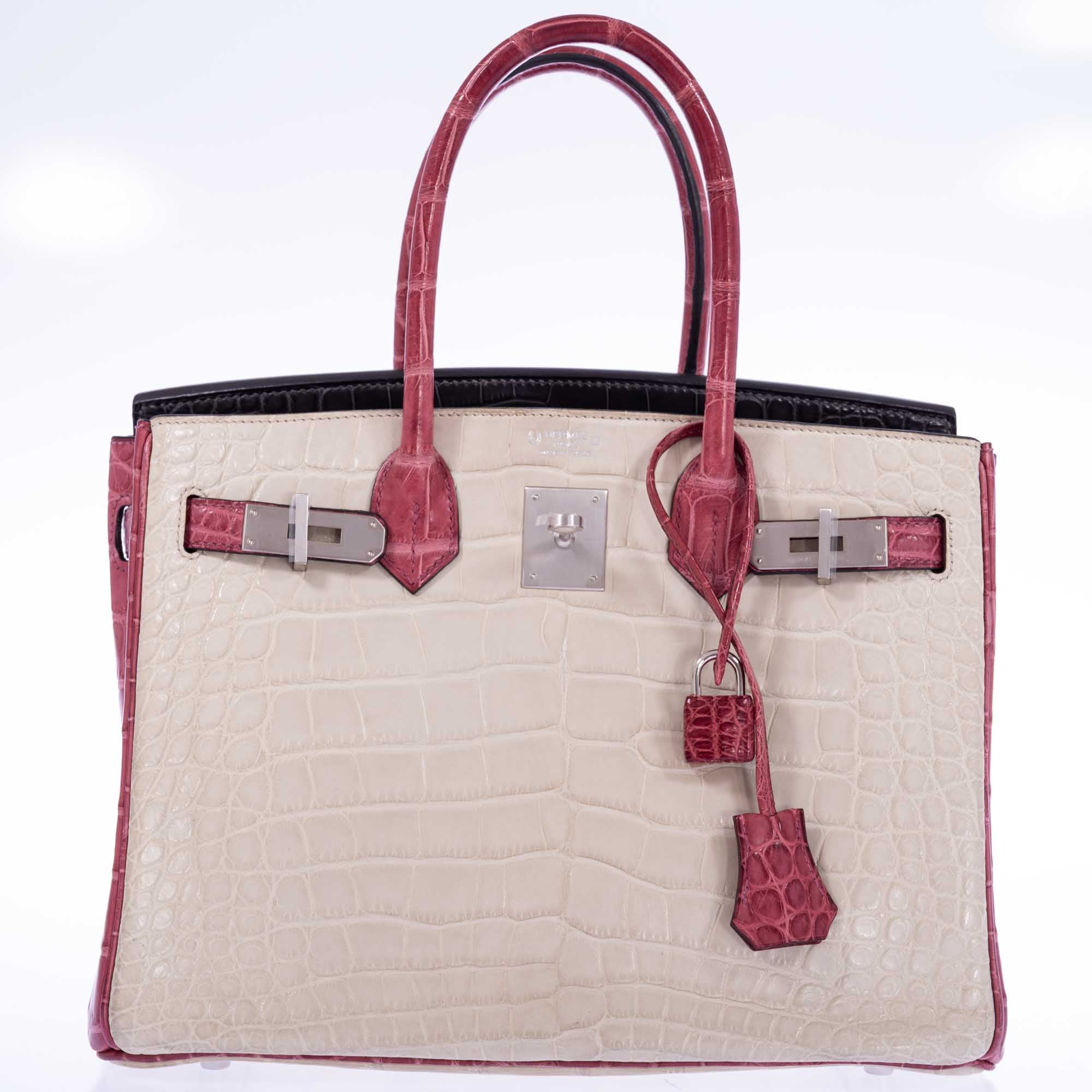 Hermès Birkin 30 HSS Tri-Color Beton, Gray Paris, Boise de Rose Alligator Brushed Palladium Hardware、mySite、garminoutage.com