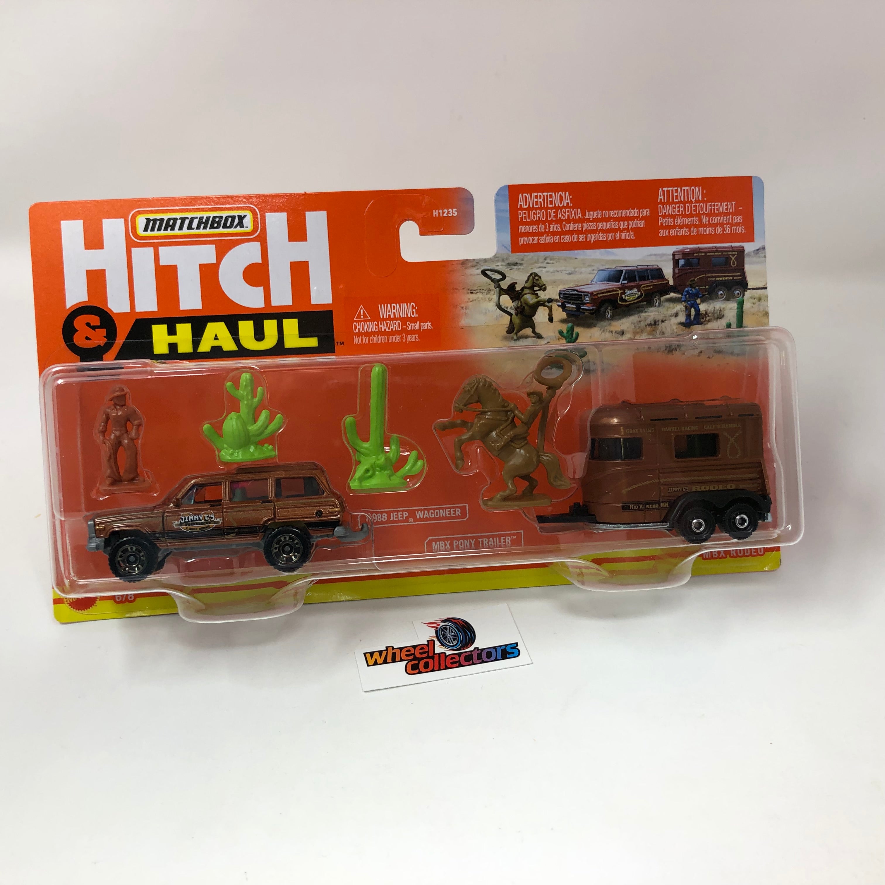 Rodeo Set '88 Jeep Wagoneer w/ Red Cowboy * 2022 Matchbox Hitch & Haul Case D、mySite、hgirdovlk