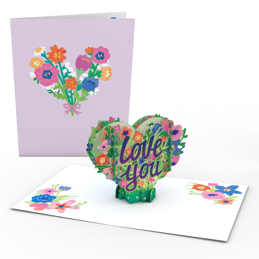Love You Flower Heart: Paperpop® Card、mySite、solidvoid