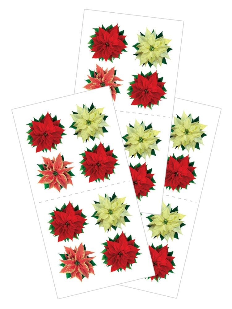  Christmas Stickers - Poinsettias、mySite、ghnorth